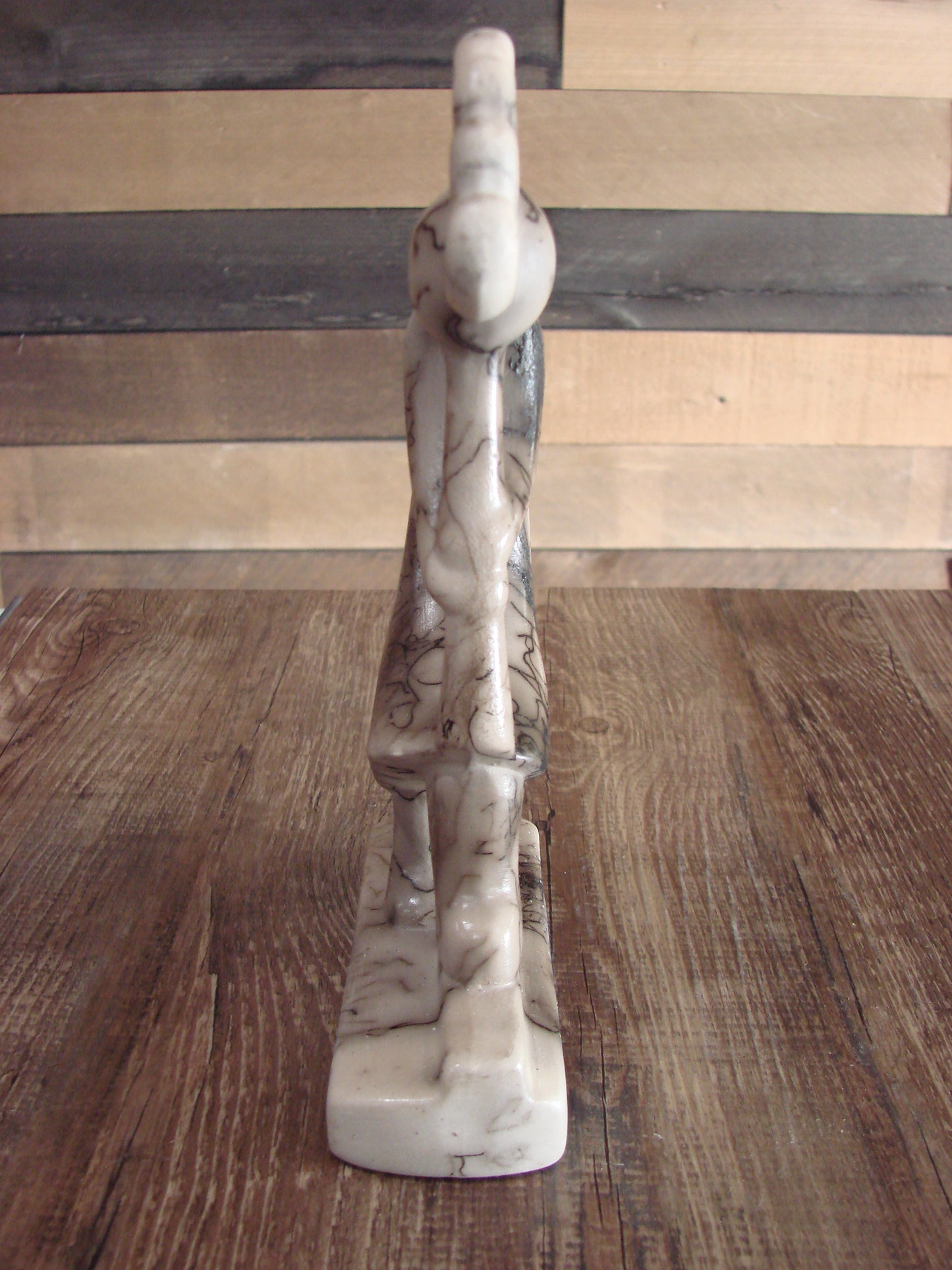 Native American Pottery Horse Hair Kokopelli Sculpture by Vail