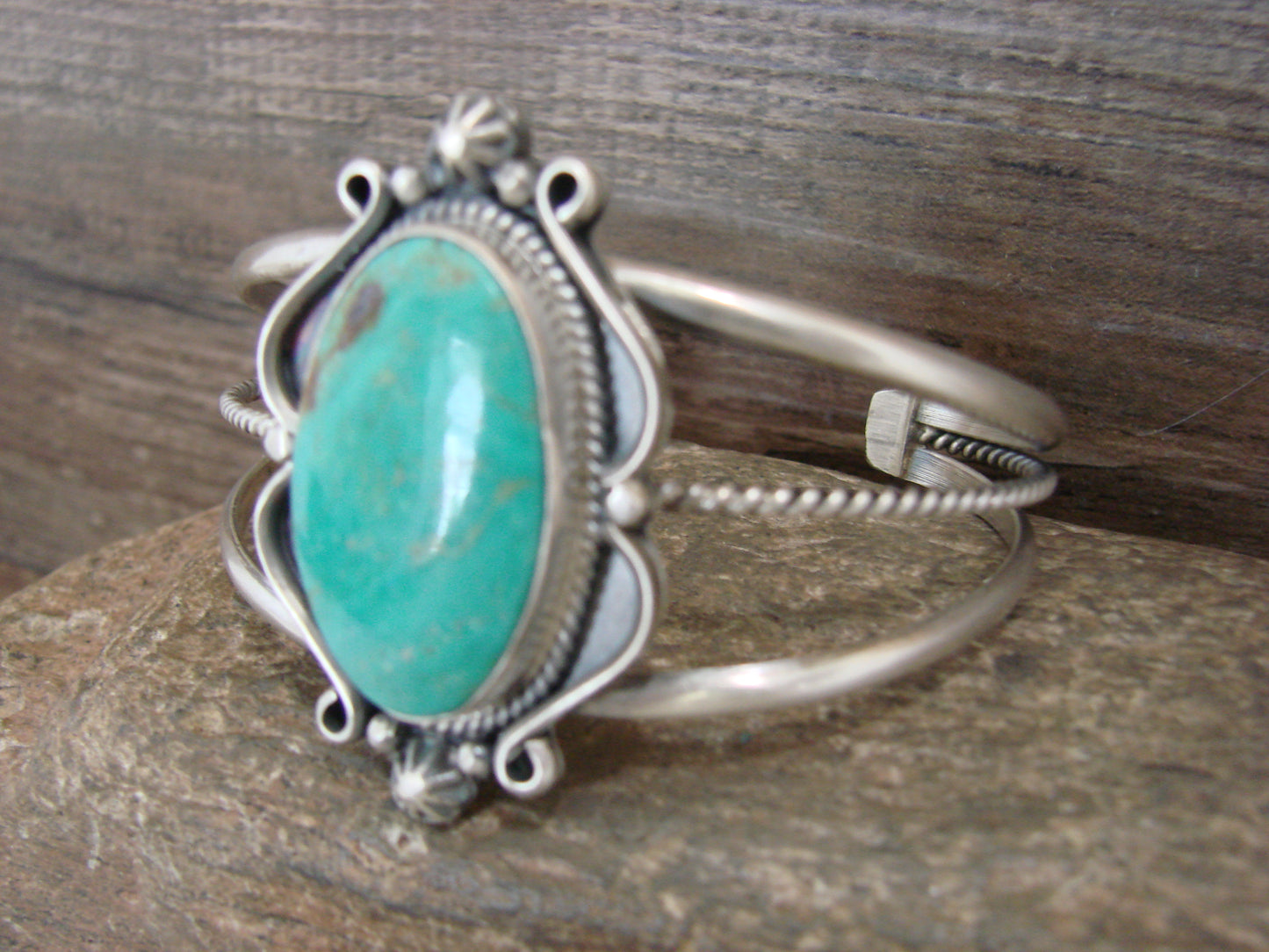 Native American Sterling Silver & Turquoise Bracelet by McCray