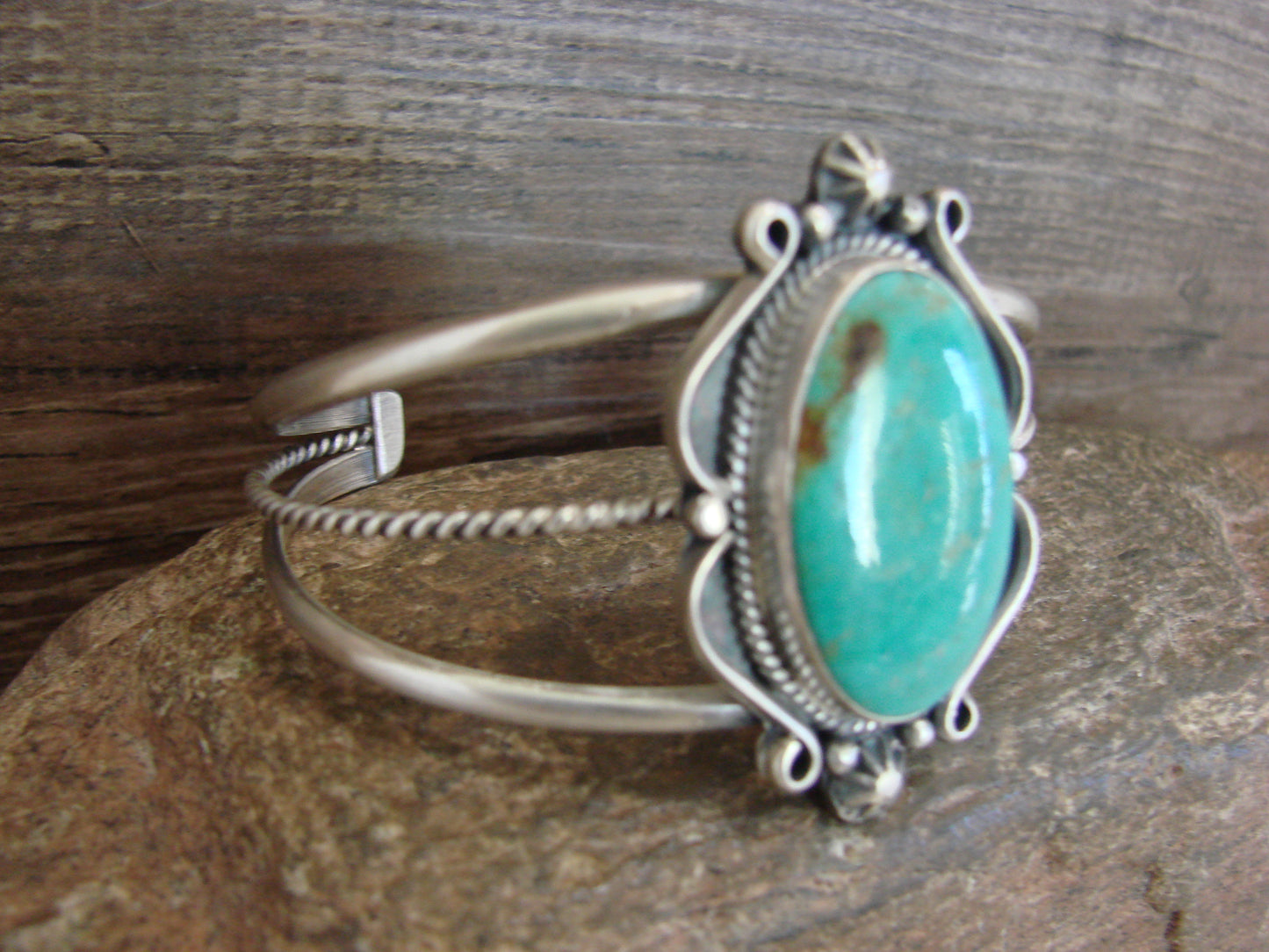 Native American Sterling Silver & Turquoise Bracelet by McCray