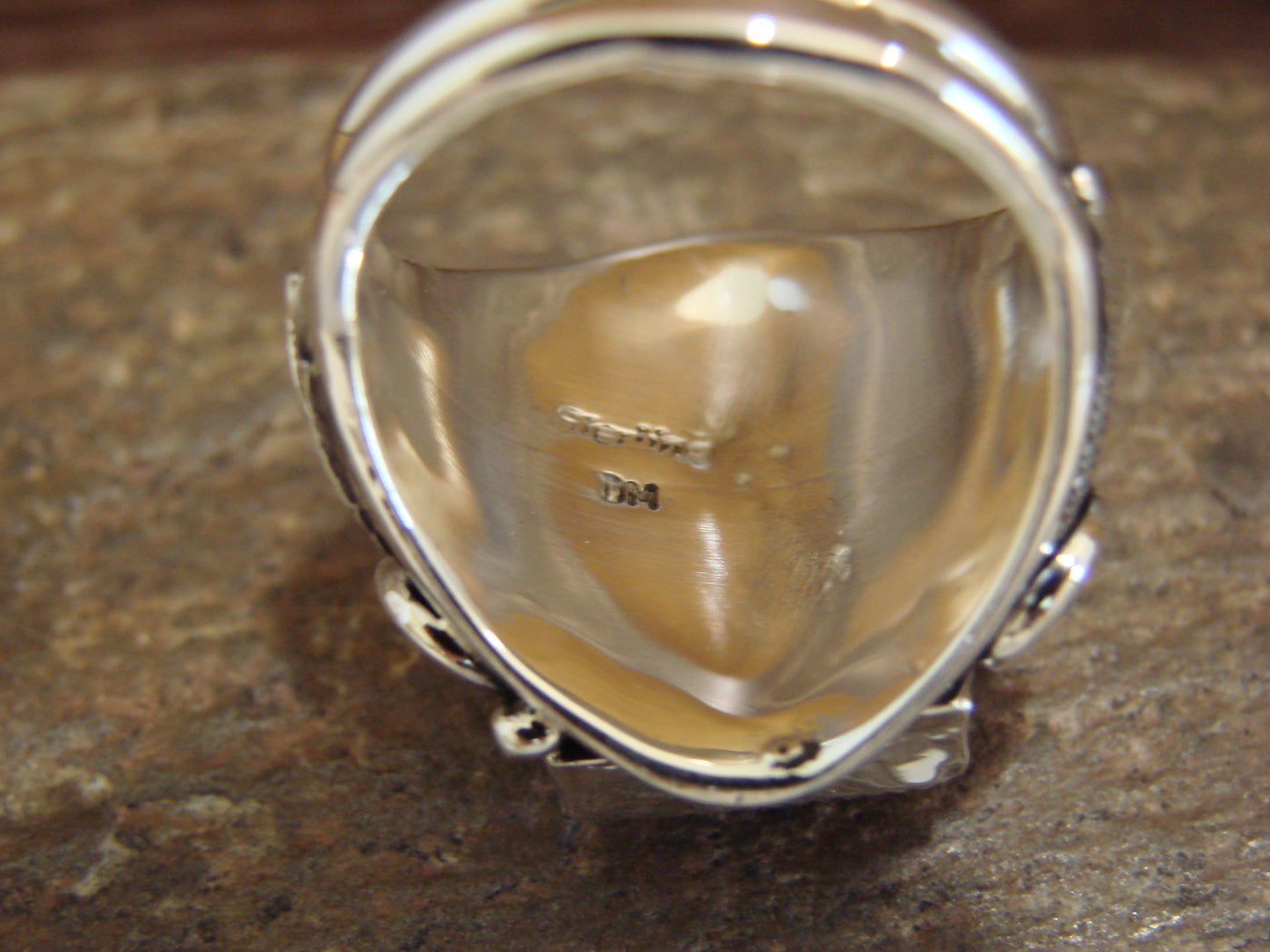 Native American Indian Sterling Silver Onyx Ring Size 9.5 - Darrell Morgan