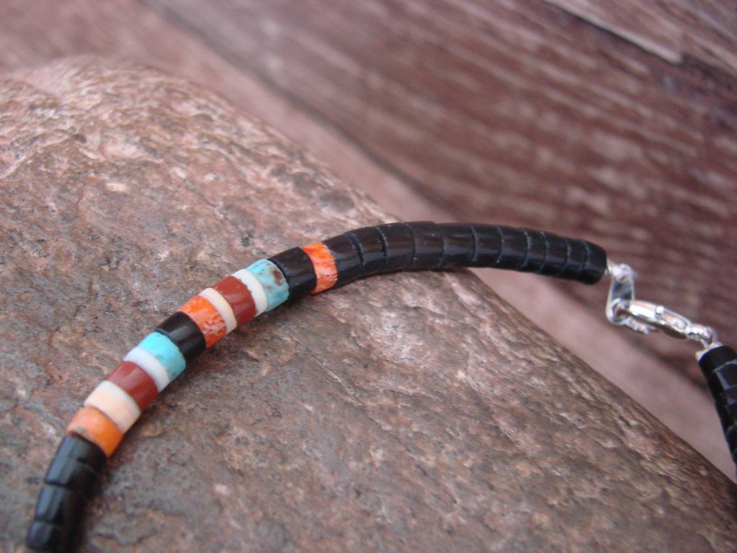 Native American Onyx Heishi Bracelet by Calabaza