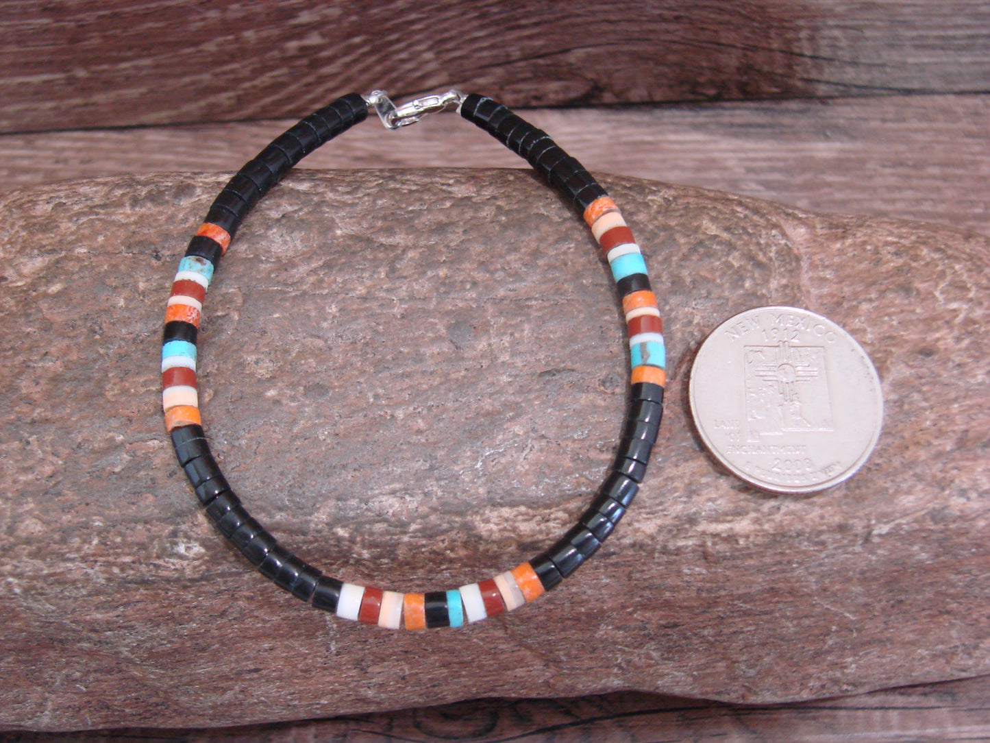 Native American Onyx Heishi Bracelet by Calabaza