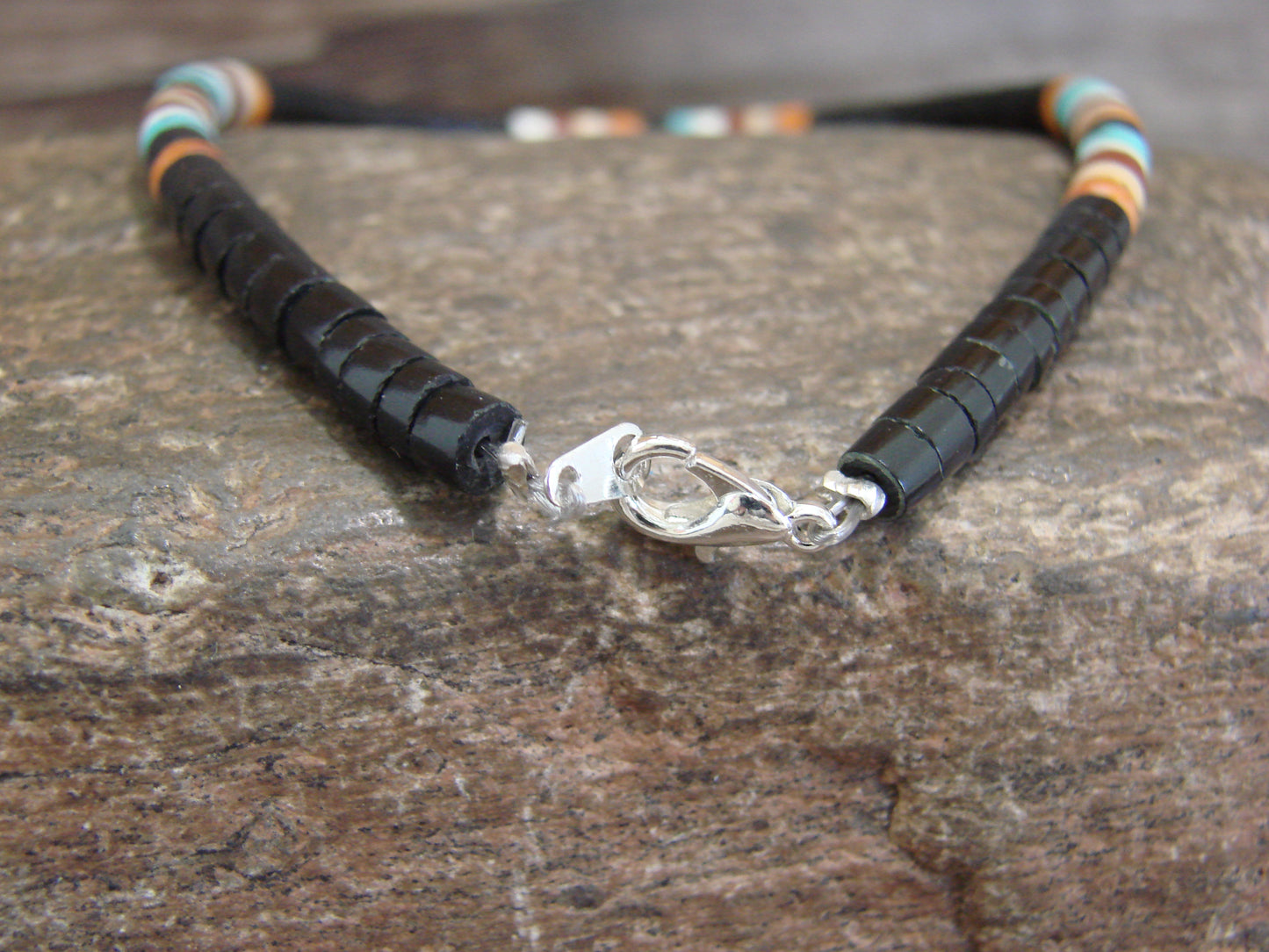 Native American Onyx Heishi Bracelet by Calabaza