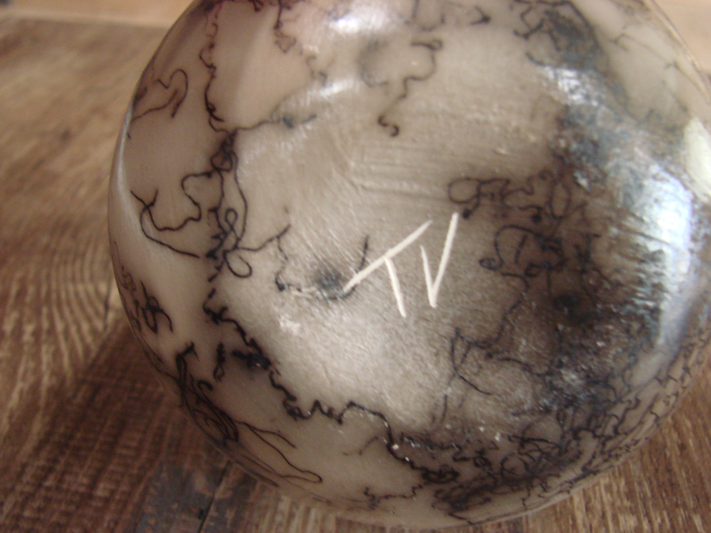 Small Native American Navajo Indian Horse Hair Pottery by Vail