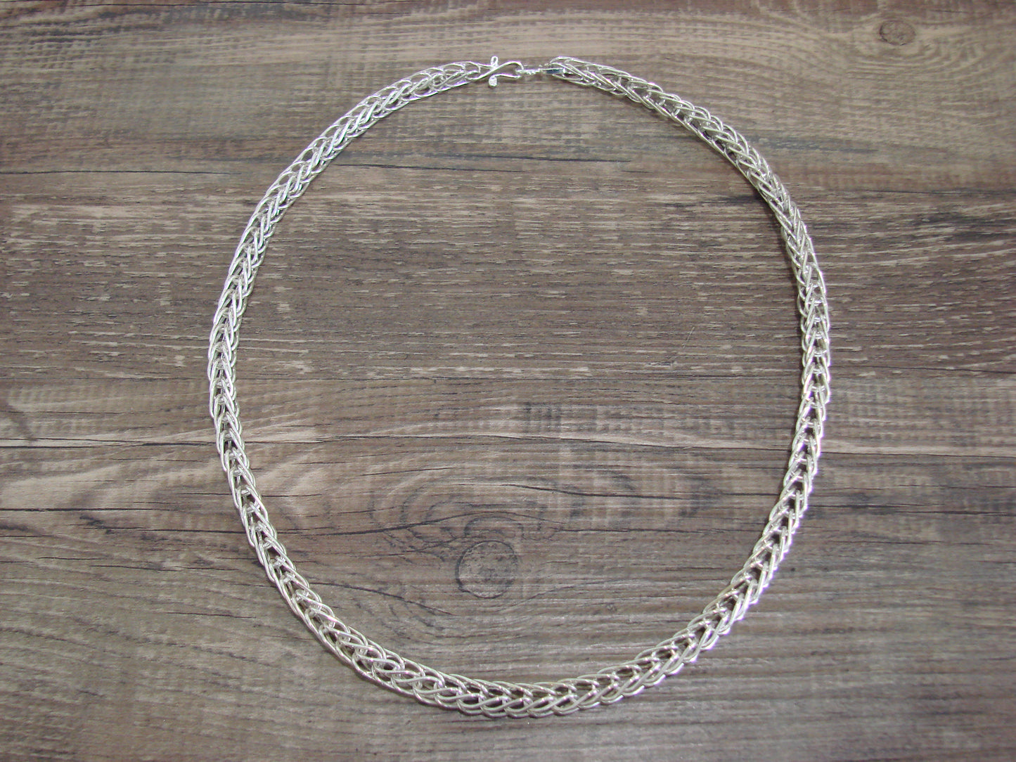 Native American Hand Made Sterling Silver 18" Box Chain Necklace - Gchachu