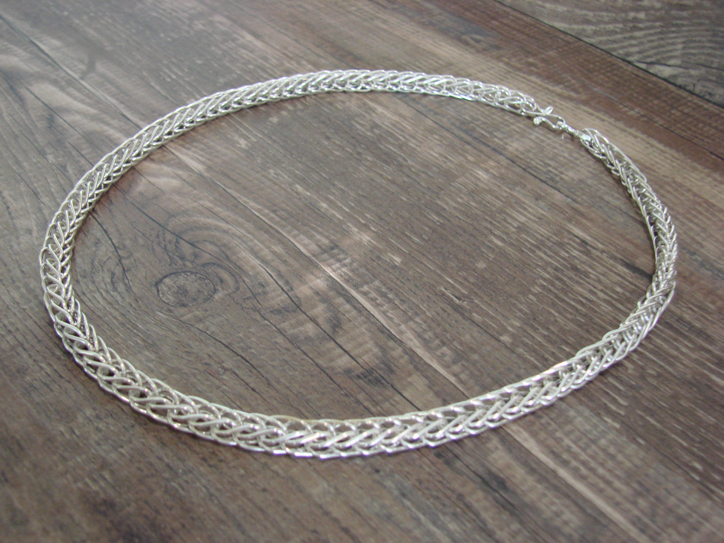 Native American Hand Made Sterling Silver 18" Box Chain Necklace - Gchachu