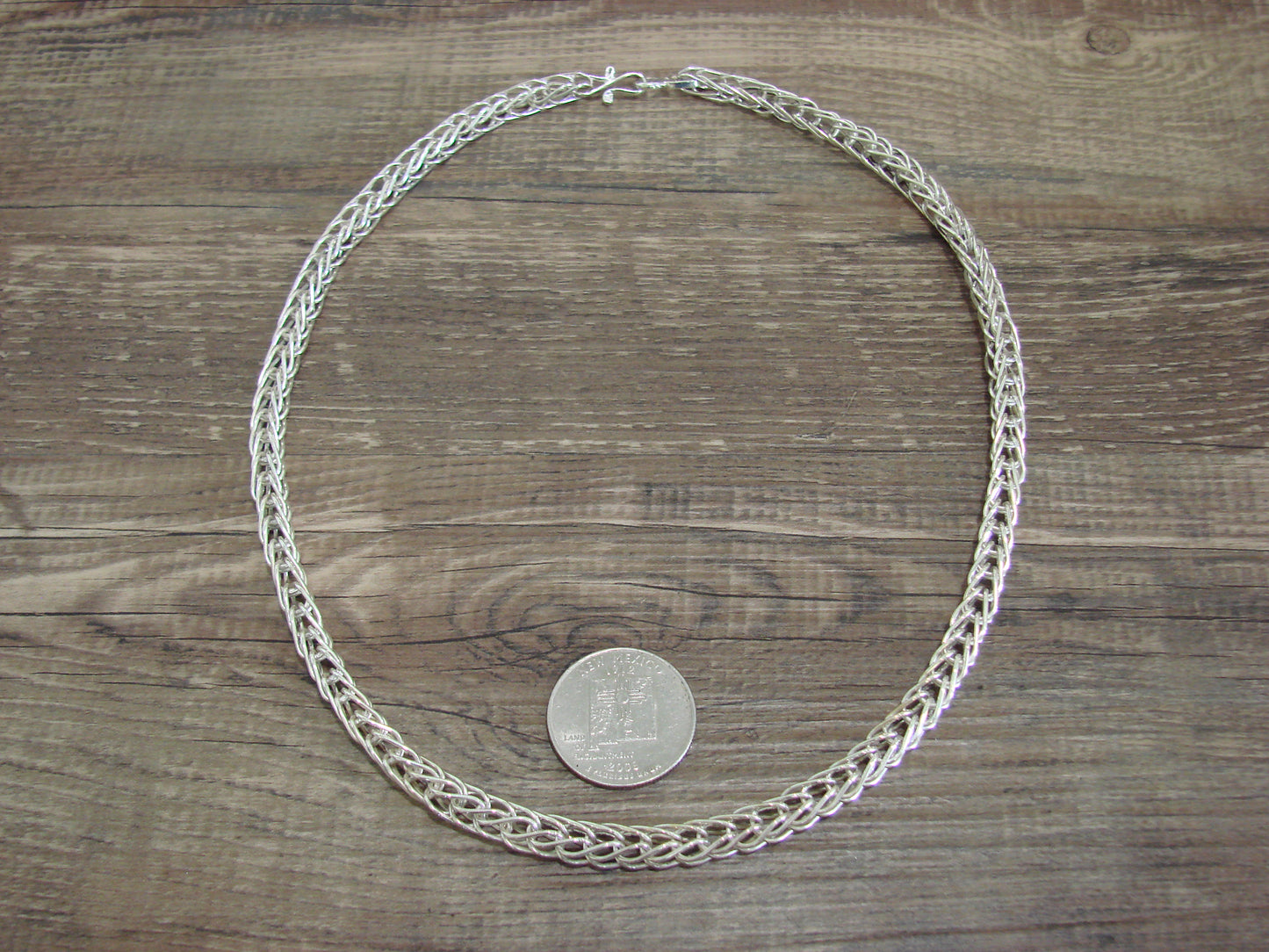 Native American Hand Made Sterling Silver 18" Box Chain Necklace - Gchachu