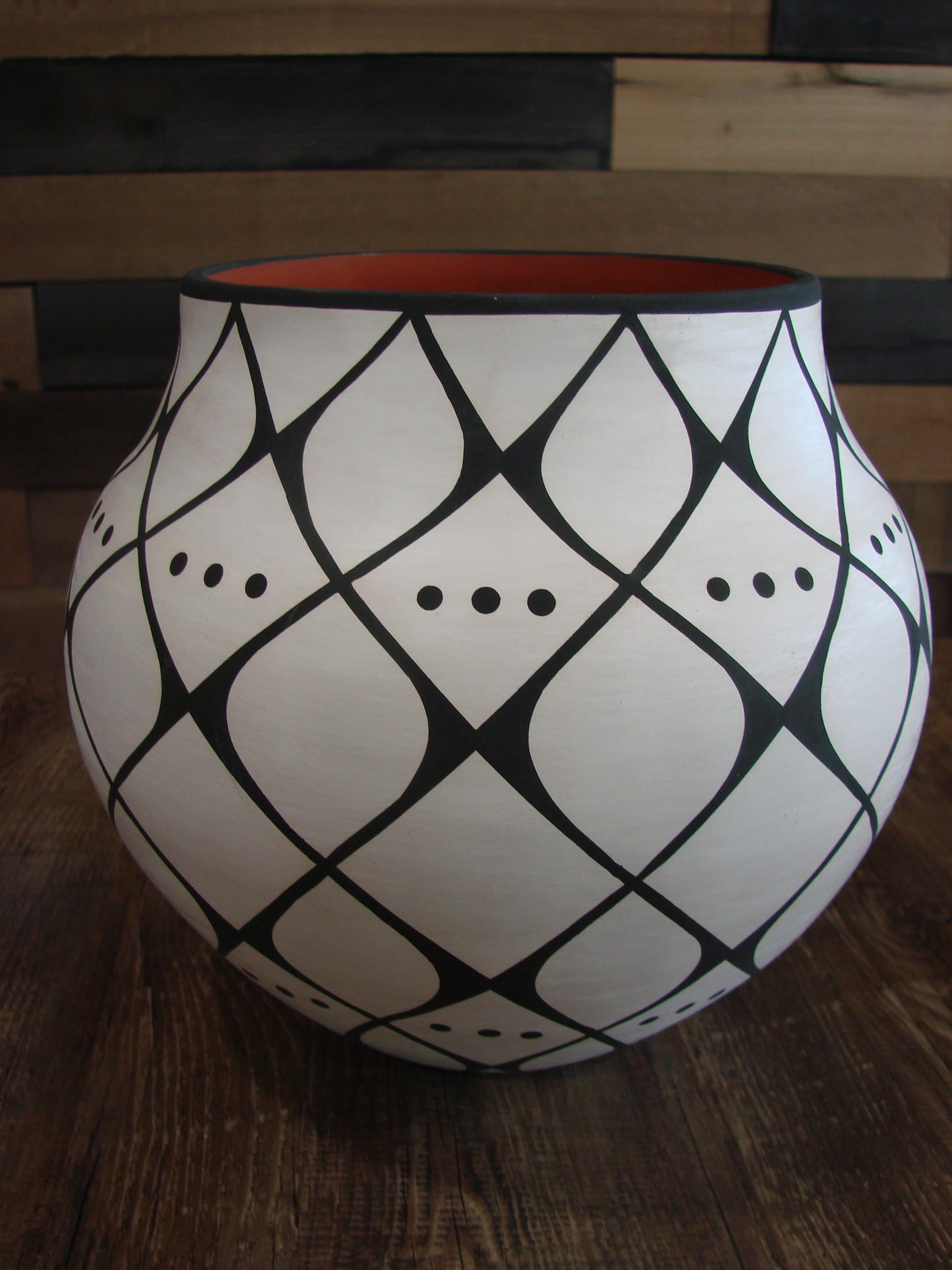Native American Acoma Indian Hand Painted Pottery by Antonio