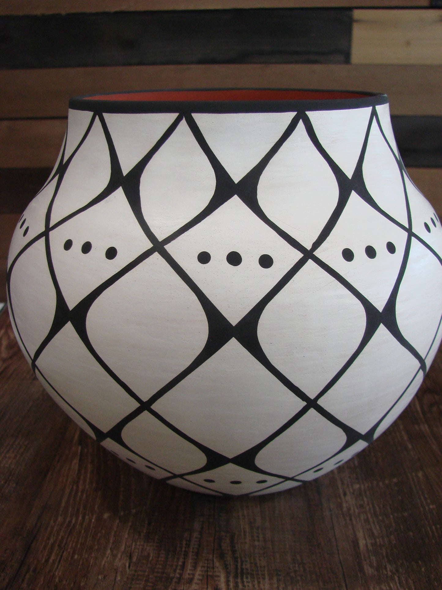 Native American Acoma Indian Hand Painted Pottery by Antonio