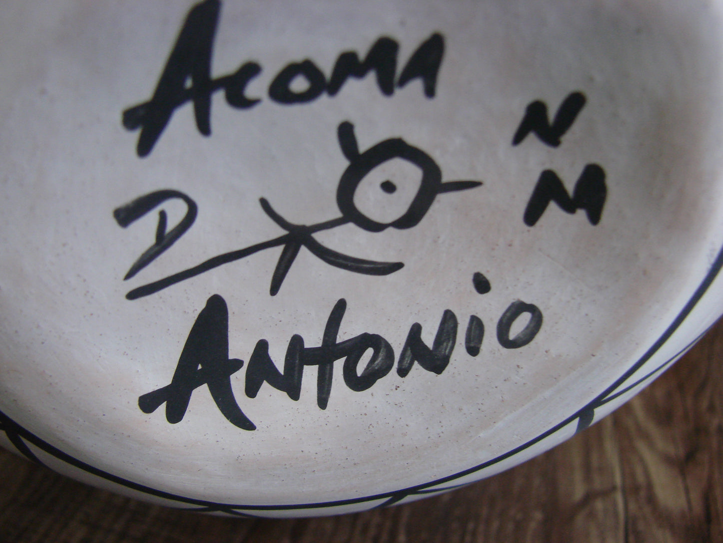 Native American Acoma Indian Hand Painted Pottery by Antonio