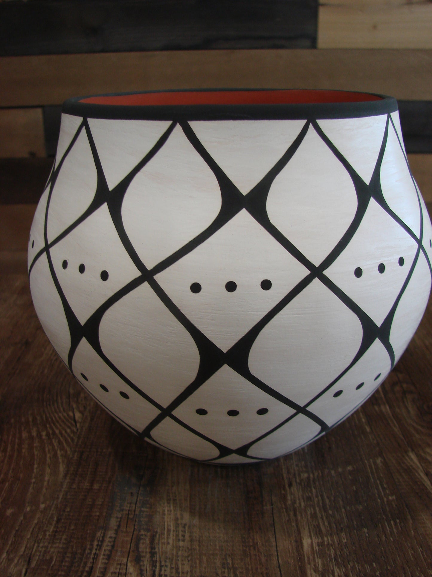 Native American Acoma Indian Hand Painted Pottery by Antonio