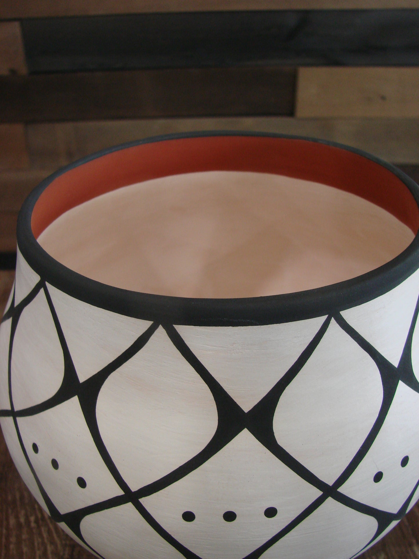 Native American Acoma Indian Hand Painted Pottery by Antonio