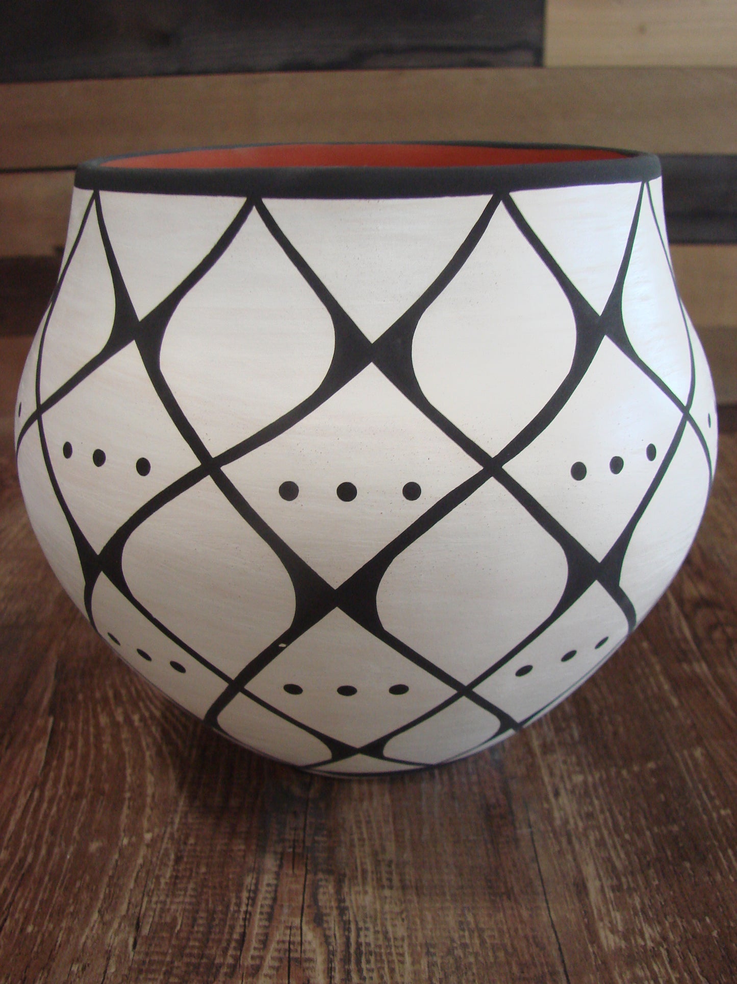 Native American Acoma Indian Hand Painted Pottery by Antonio
