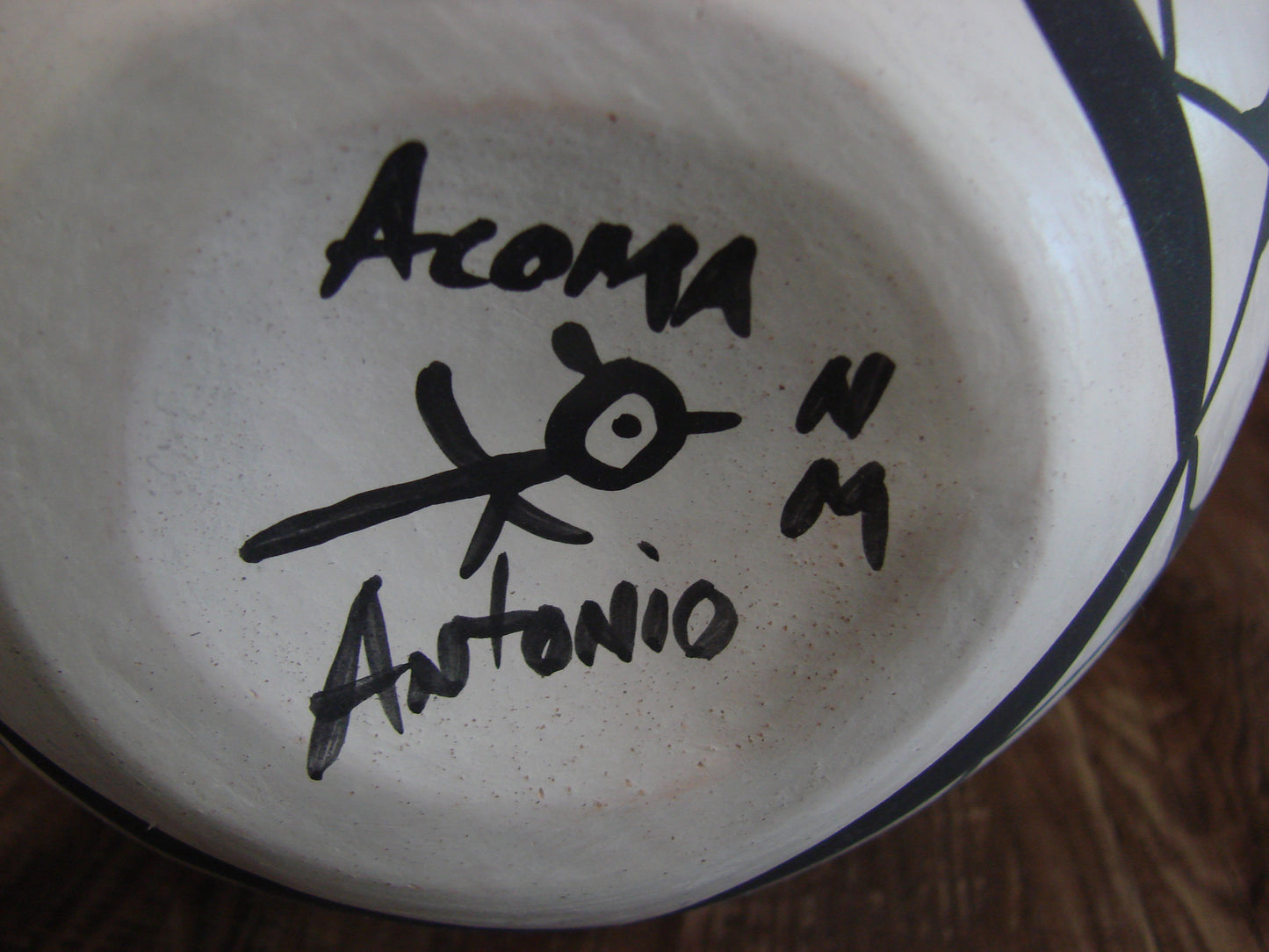Native American Acoma Indian Hand Painted Pottery by Antonio