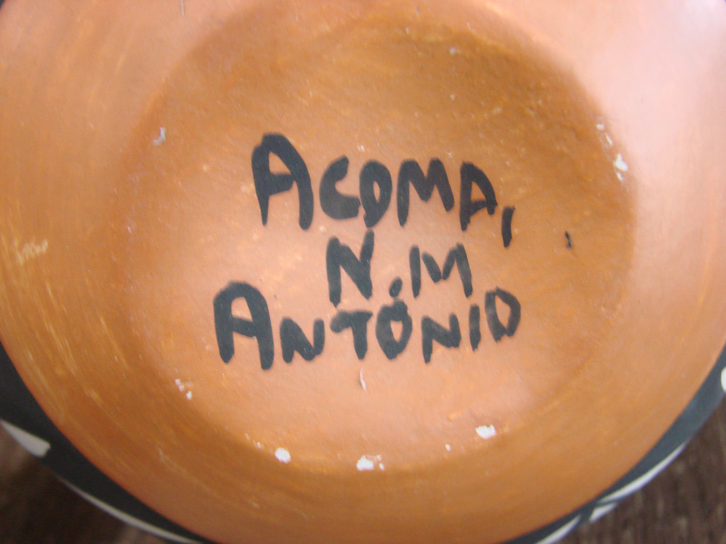 Native American Acoma Indian Hand Painted Pottery by Antonio