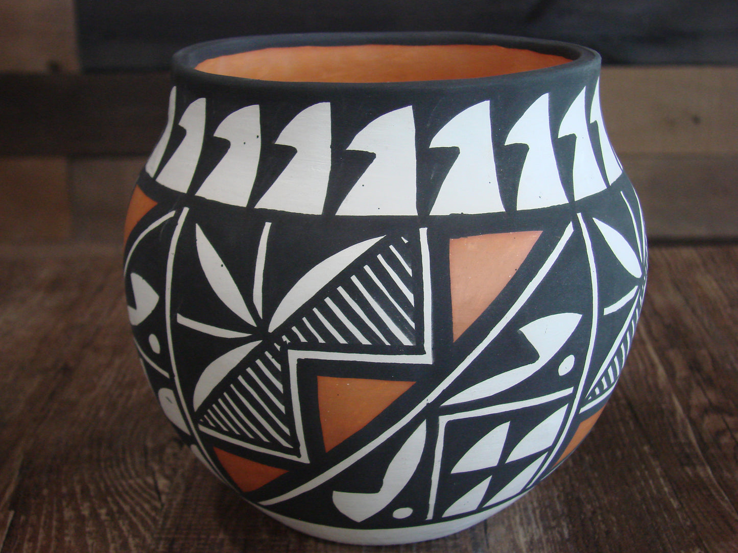 Native American Acoma Indian Hand Painted Pottery by Antonio