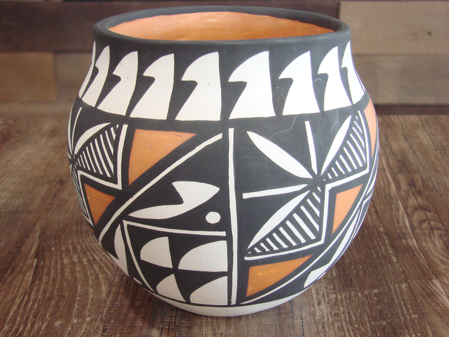 Native American Acoma Indian Hand Painted Pottery by Antonio