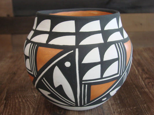 Native American Acoma Indian Hand Painted Pottery by Antonio