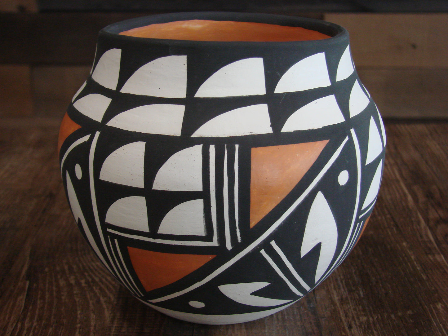 Native American Acoma Indian Hand Painted Pottery by Antonio