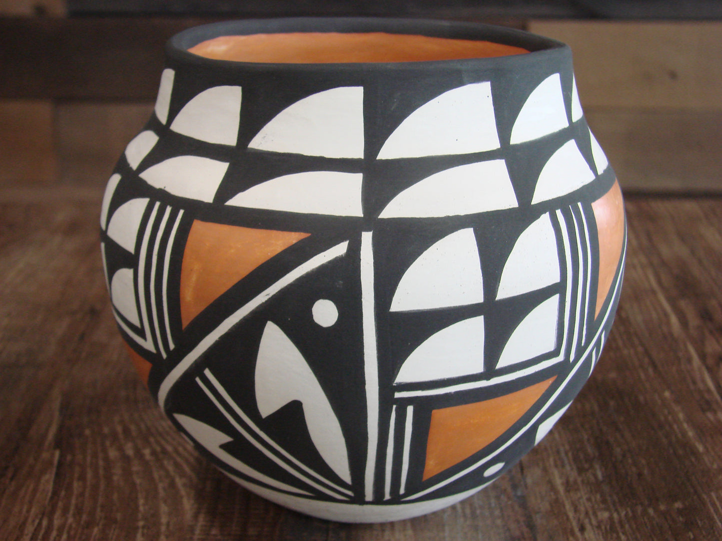 Native American Acoma Indian Hand Painted Pottery by Antonio