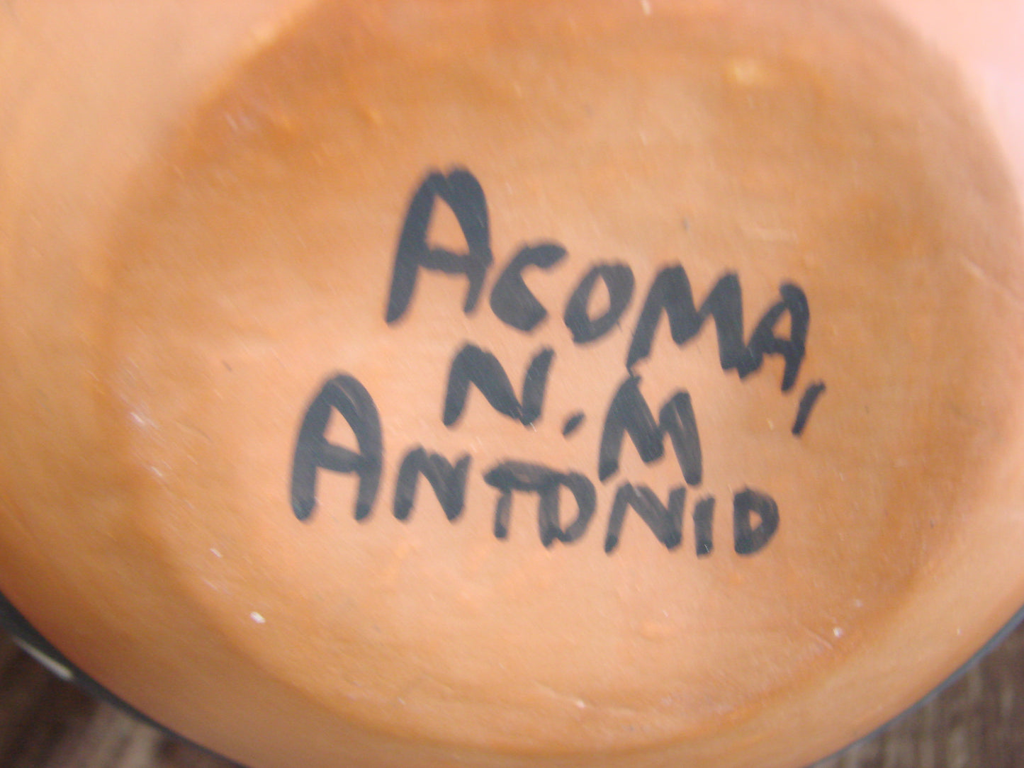 Native American Acoma Indian Hand Painted Pottery by Antonio