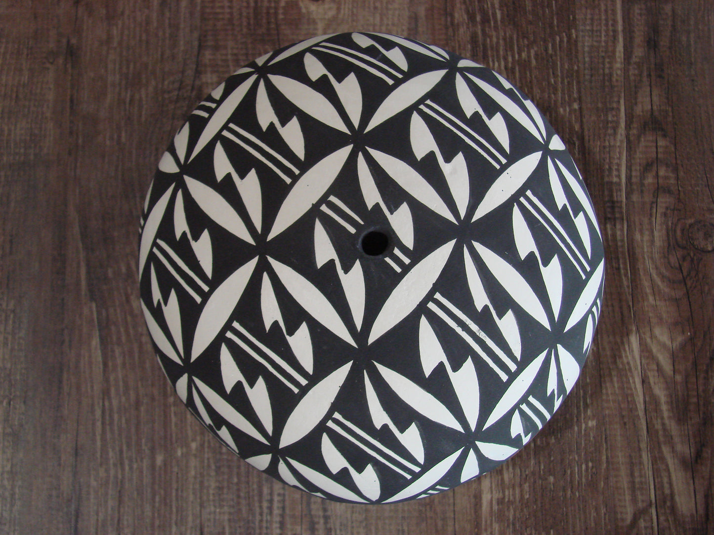 Native American Acoma Indian Hand Painted Seed Pottery by Antonio