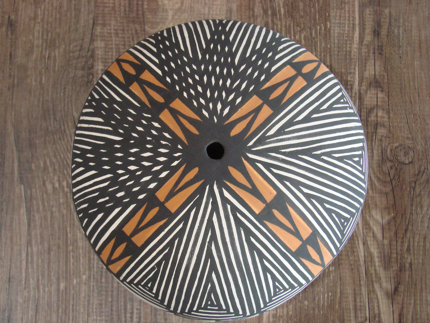 Native American Acoma Indian Hand Painted Seed Pottery by Antonio