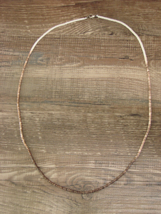 Native American 18" Shell Heishi Necklace by Ramona Bird