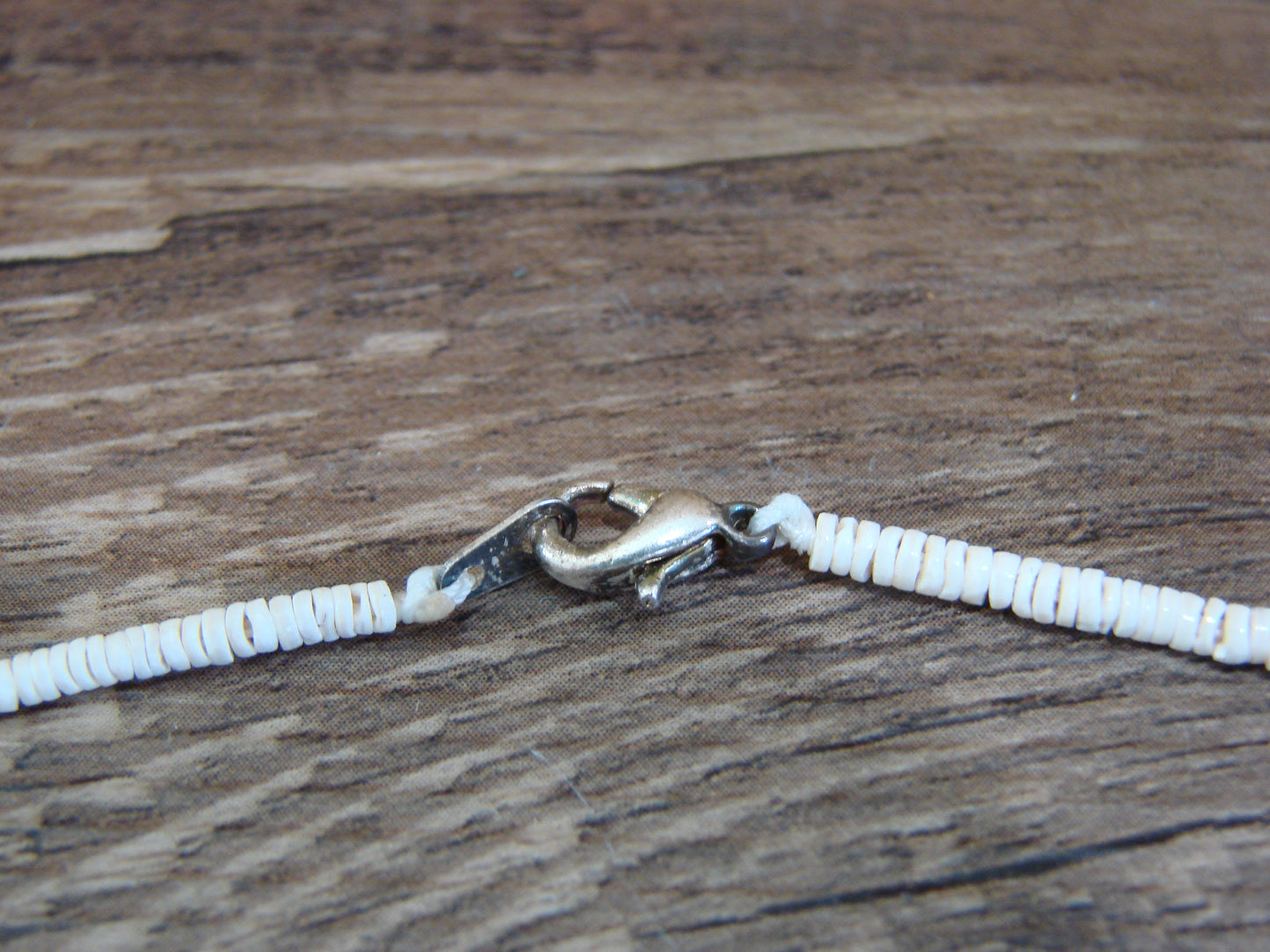 Native American 18" Shell Heishi Necklace by Ramona Bird