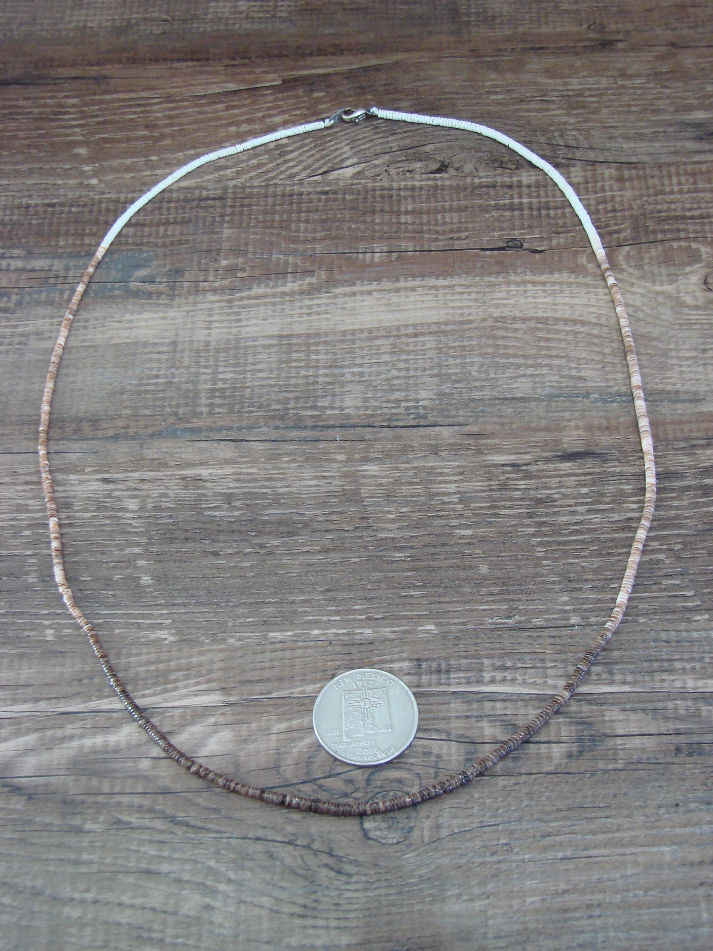Native American 18" Shell Heishi Necklace by Ramona Bird