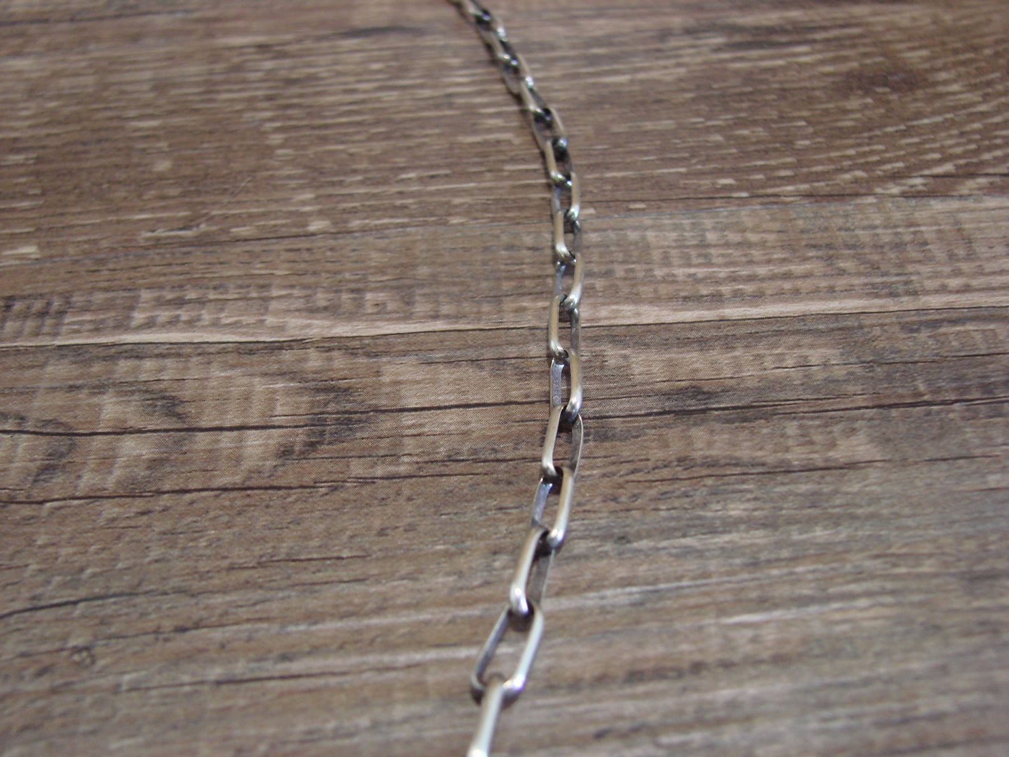 Native American Hand Made Sterling Silver 24" Chain Link Necklace - Sally Shirley