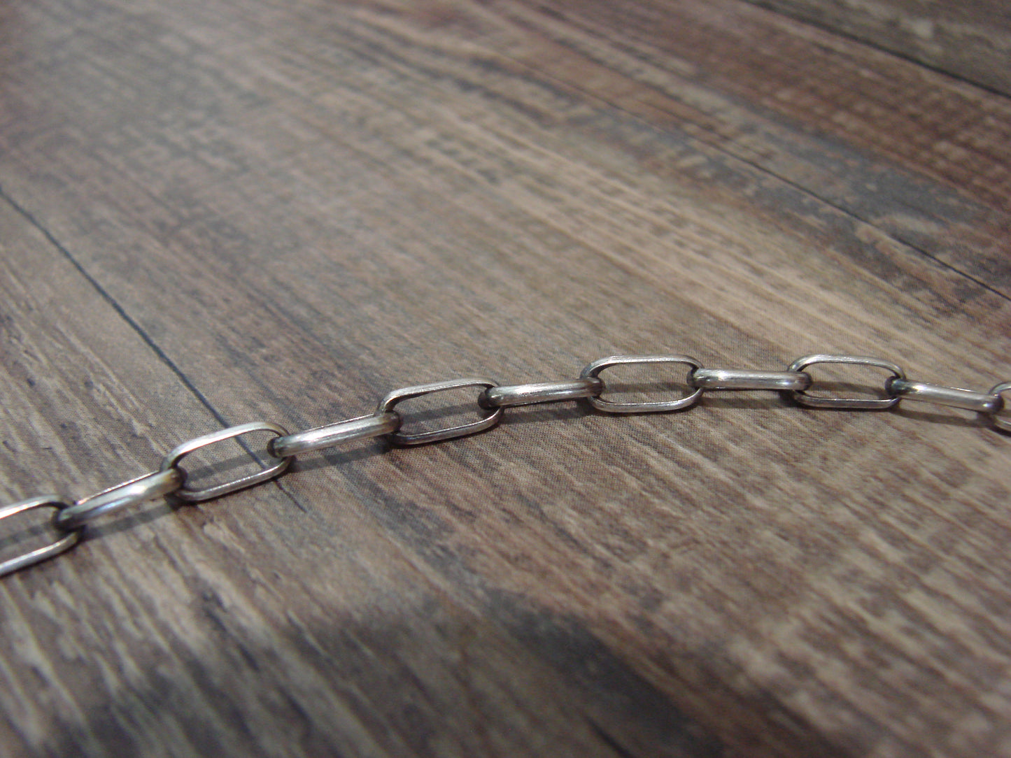Native American Hand Made Sterling Silver 24" Chain Link Necklace - Sally Shirley