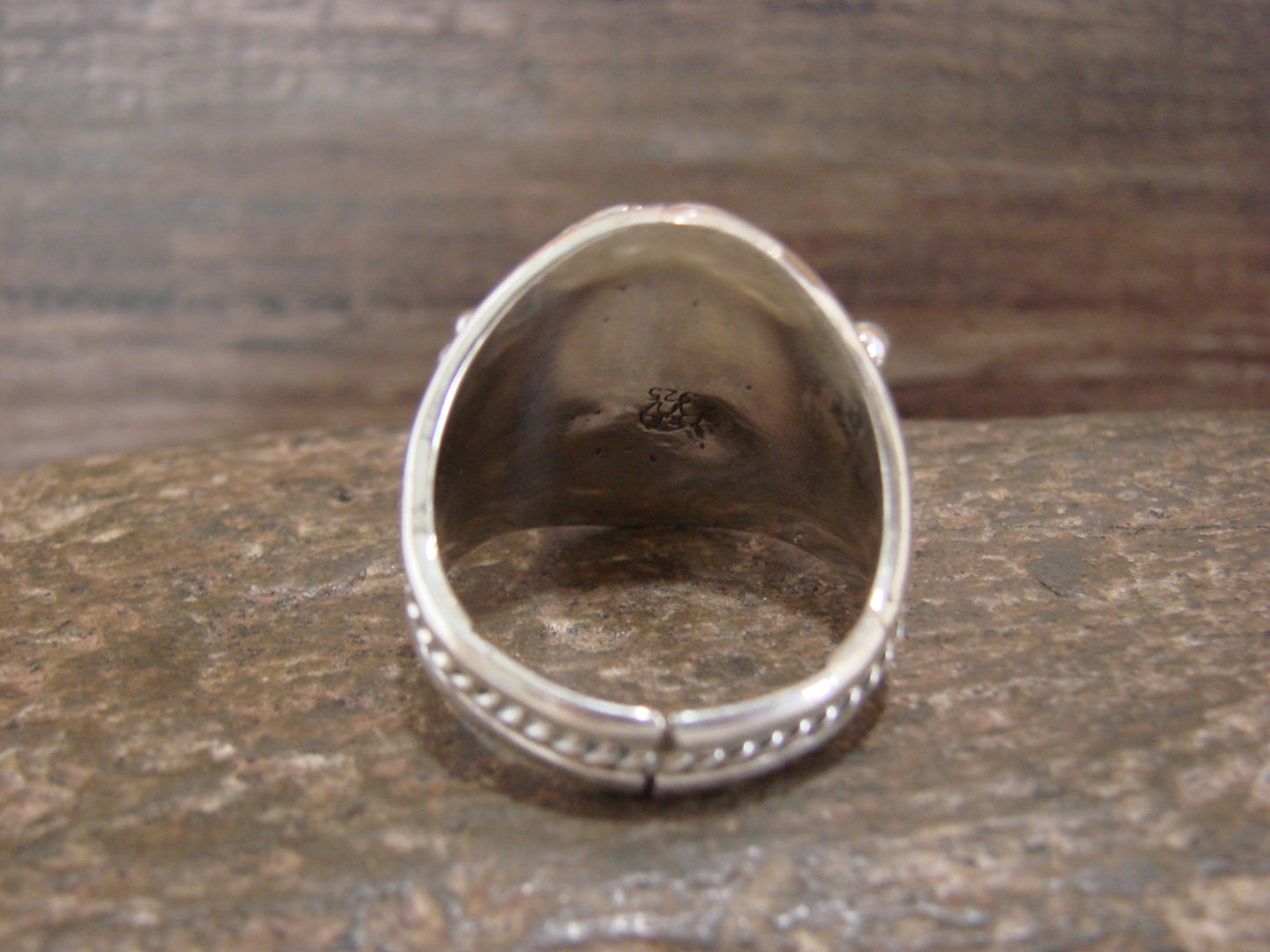 Native American Sterling Silver & Turquoise Feather Ring by Cayaditto- Size 10