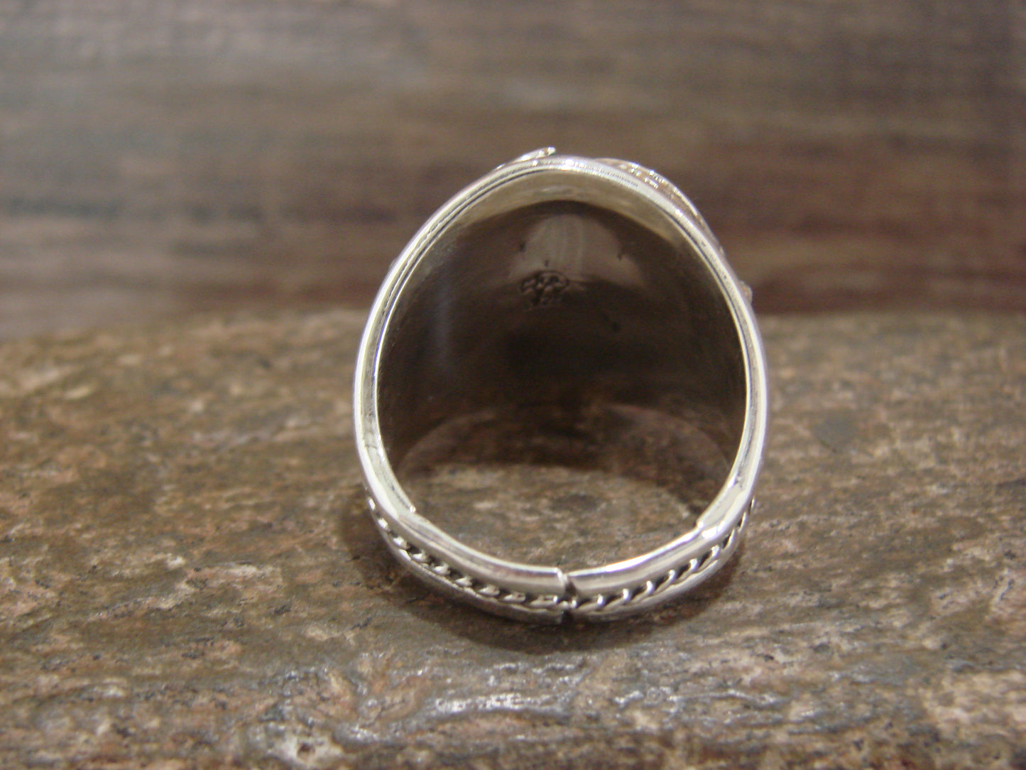 Native American Sterling Silver & Turquoise Feather Ring by Cayaditto- Size 10