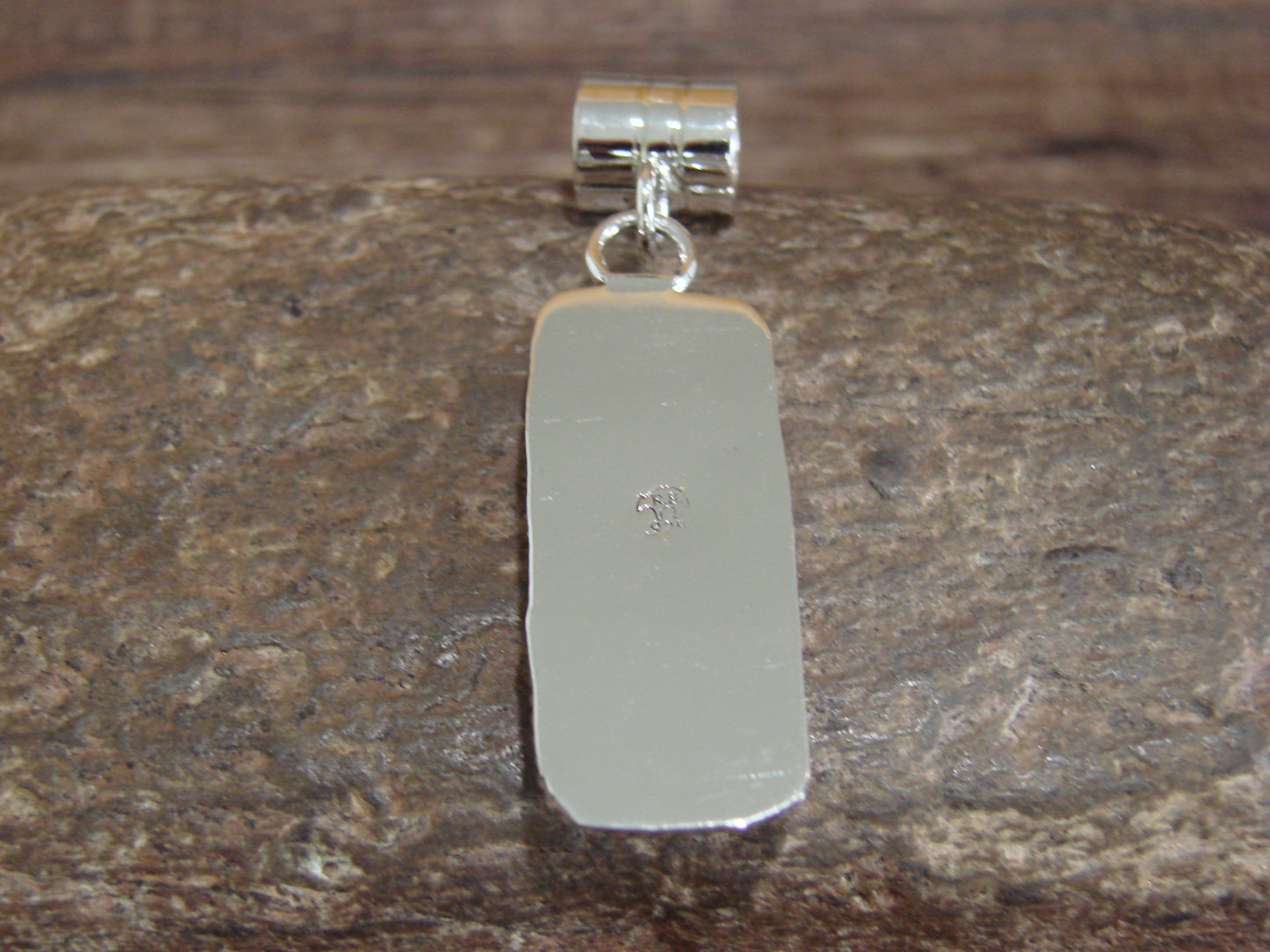 Native American Navajo Indian Sterling Silver & Spiny Oyster Pendant by Yazzie