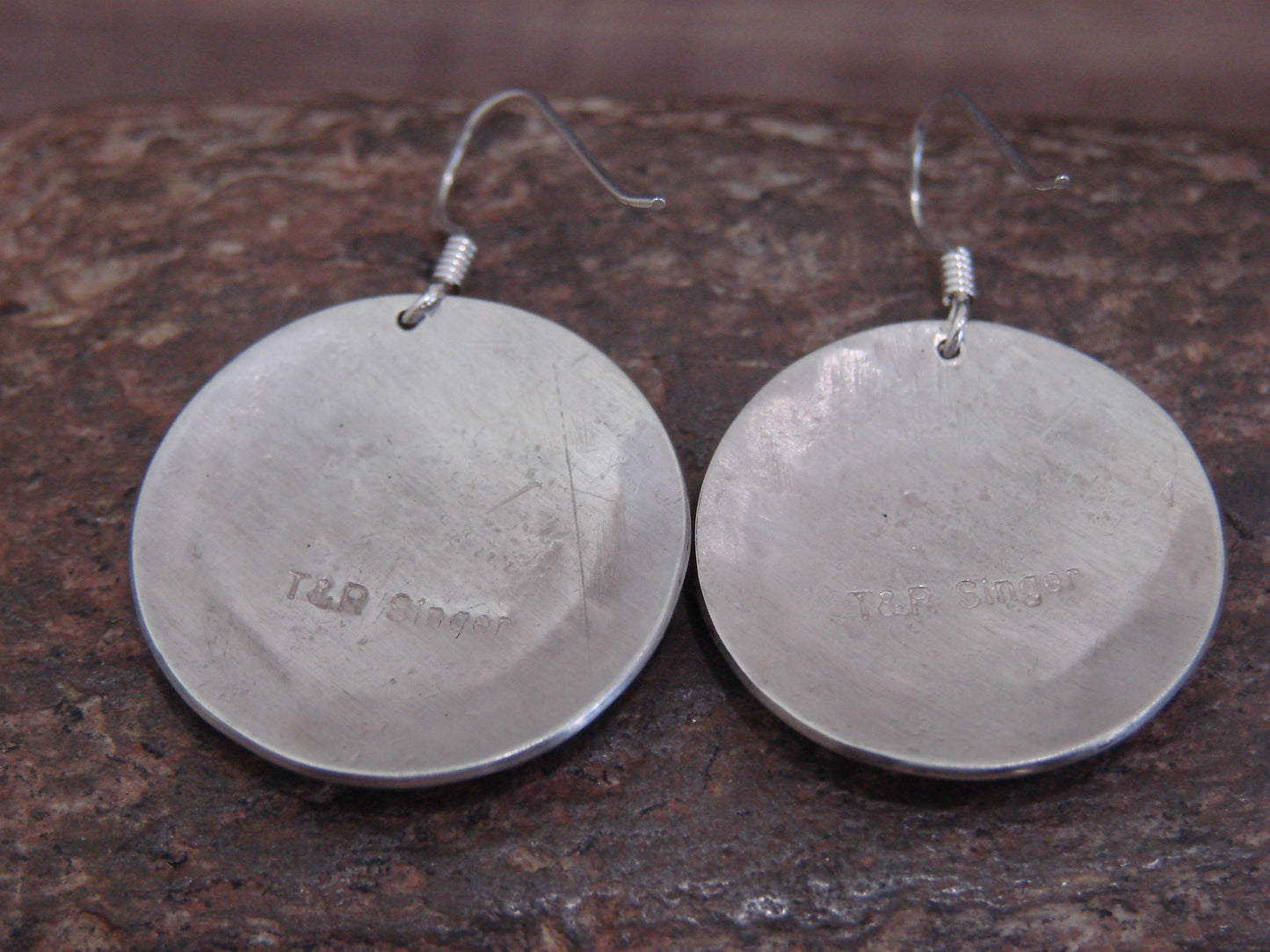 Native American Sterling Silver & Gold Fill Bear Dangle Earrings - Singer