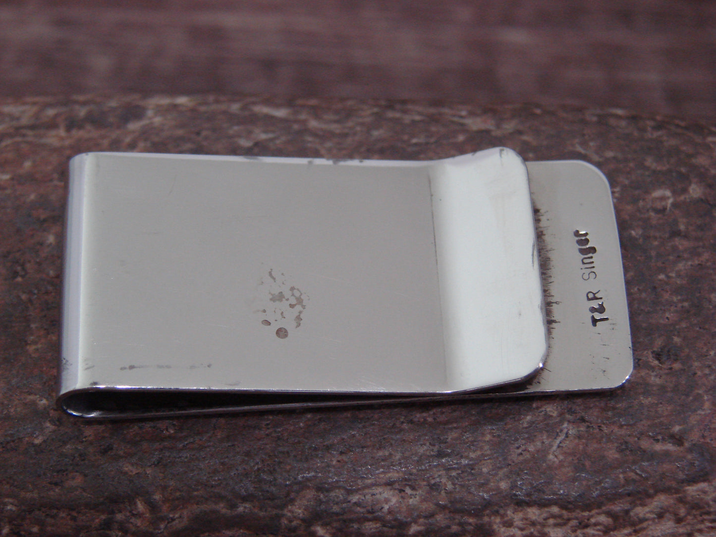 Native American Sterling Silver & 12 kt Gold Fill Money Clip by Singer