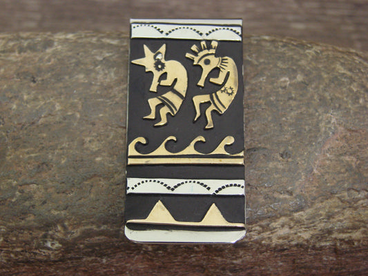 Native American Sterling Silver & 12 kt Gold Fill Money Clip by Singer