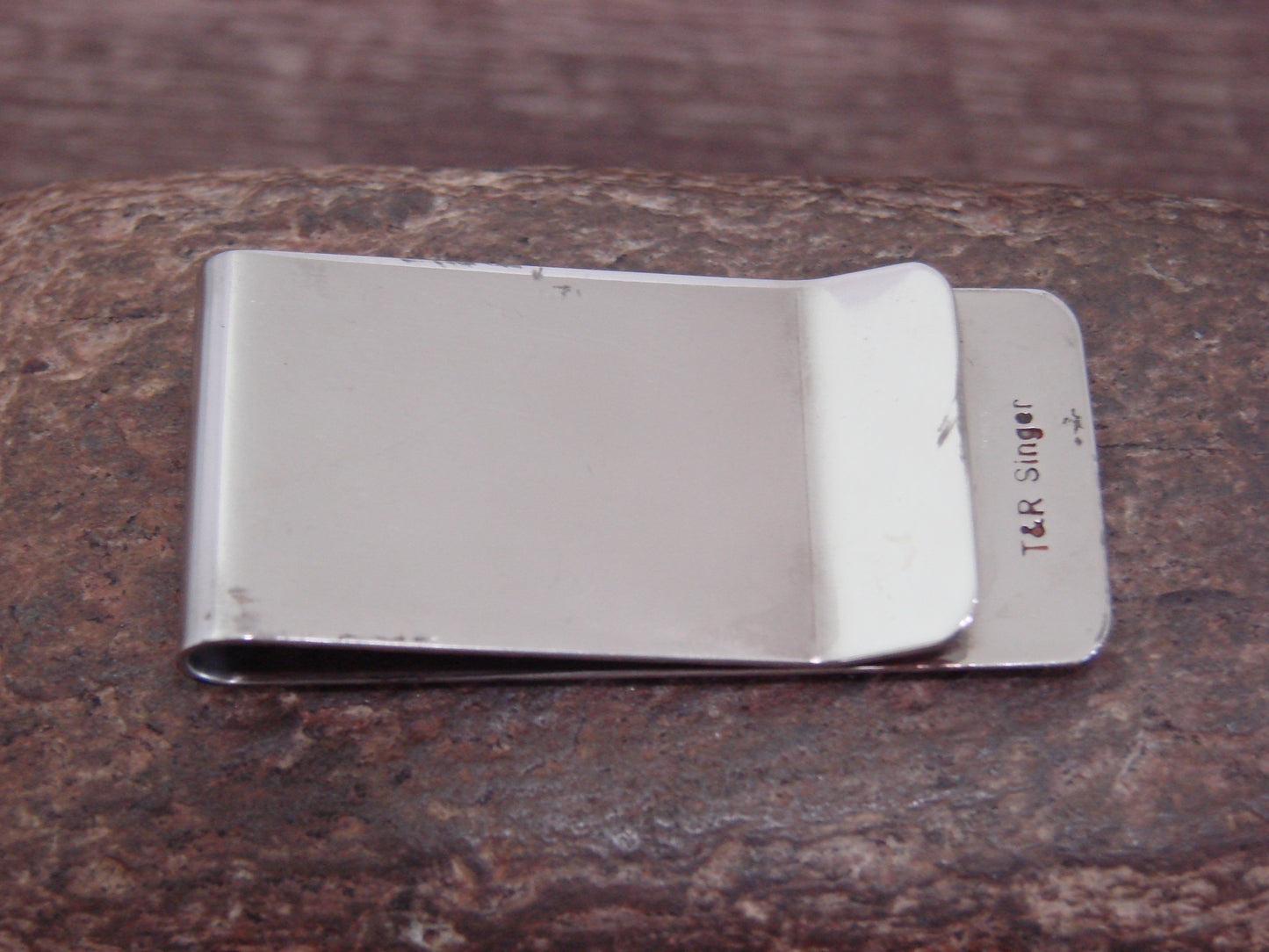 Native American Sterling Silver & 12 kt Gold Fill Money Clip by Singer