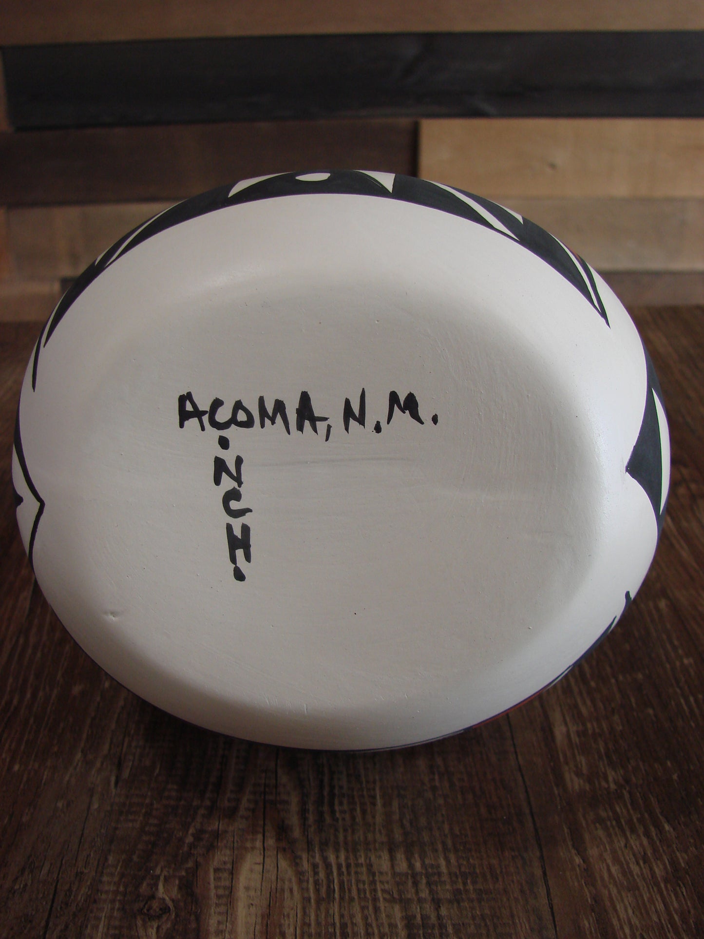 Native American Fine Line Hand Painted Wedding Vase by L. Concho