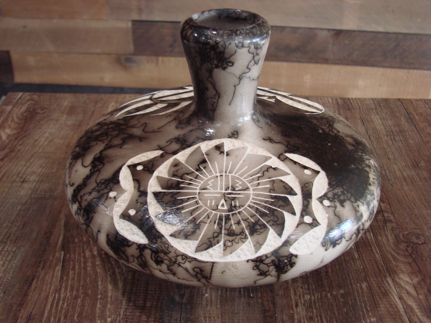 Native American Navajo Indian Horse Hair Pottery by Vail Jr.