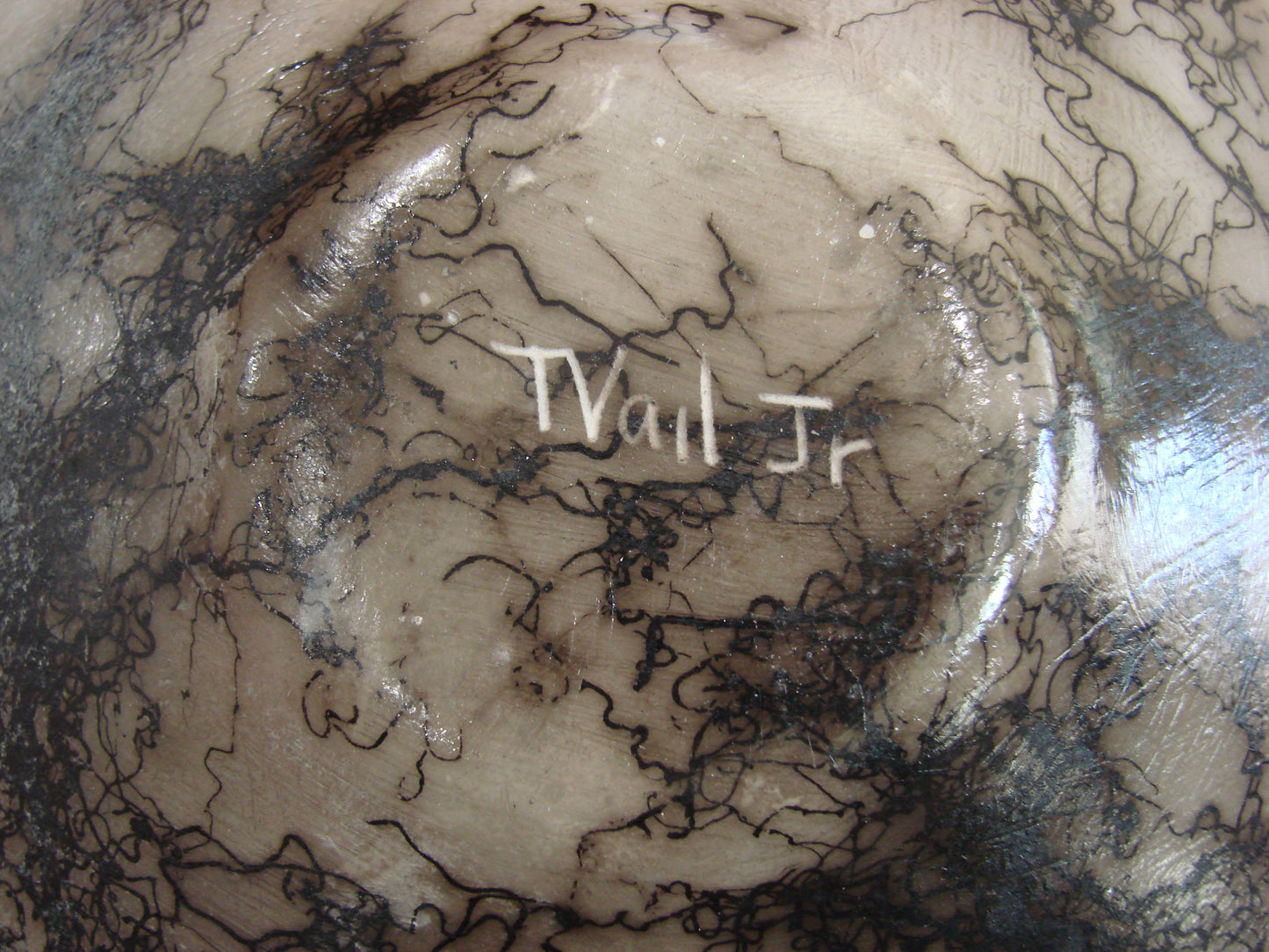 Native American Navajo Indian Horse Hair Pottery by Vail Jr.