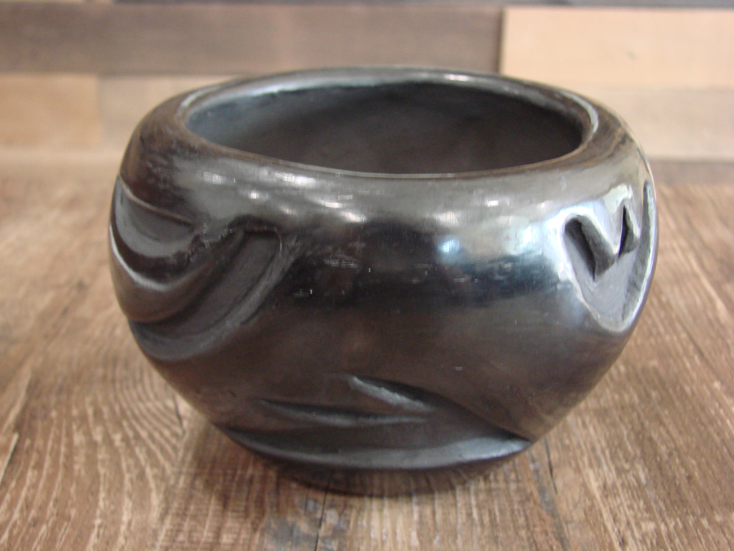 Native American Santa Clara Hand Coiled Clay Pottery by John D.