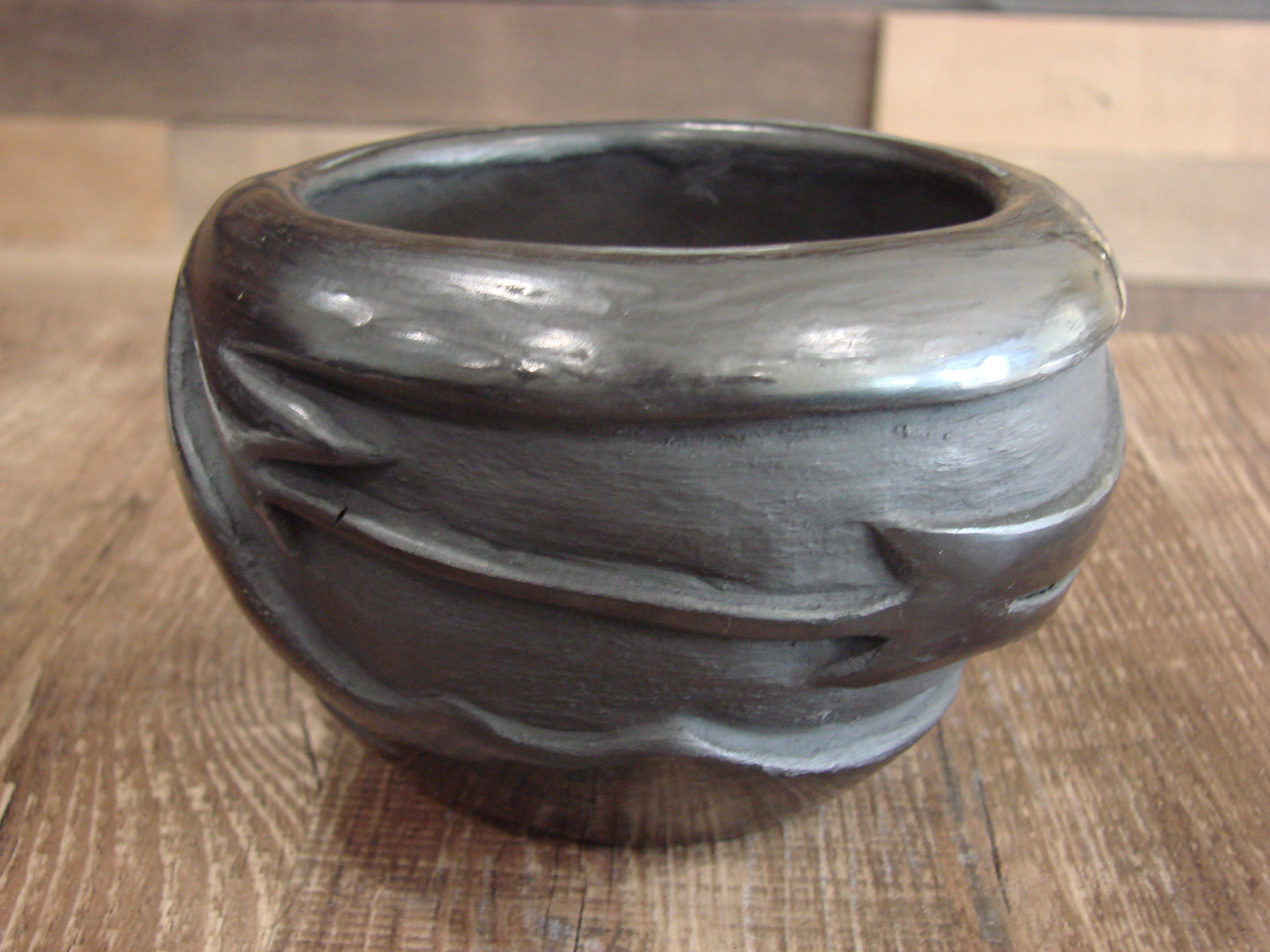 Native American Santa Clara Hand Coiled Clay Pottery by John D.