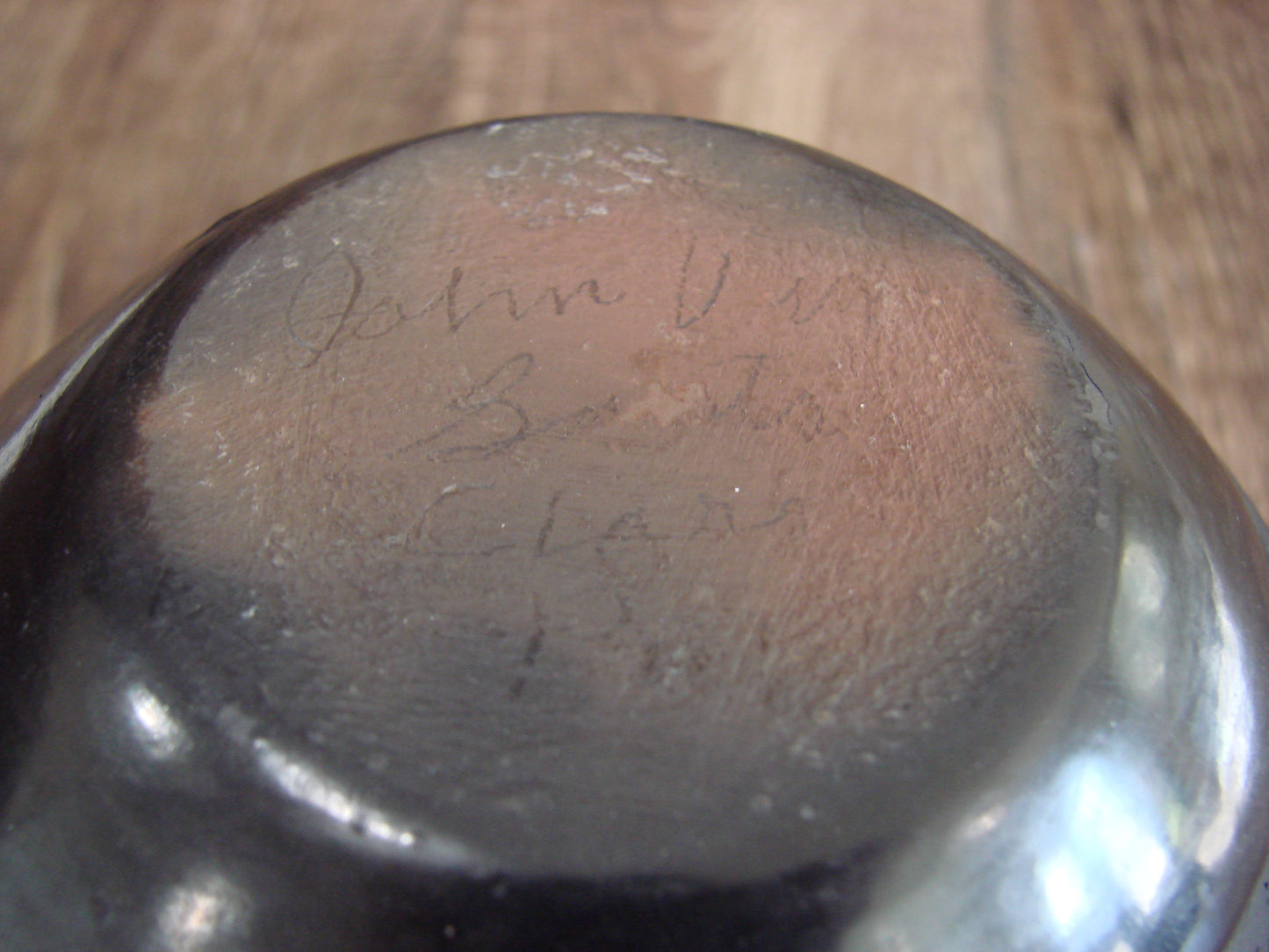 Native American Santa Clara Hand Coiled Clay Pottery by John D.