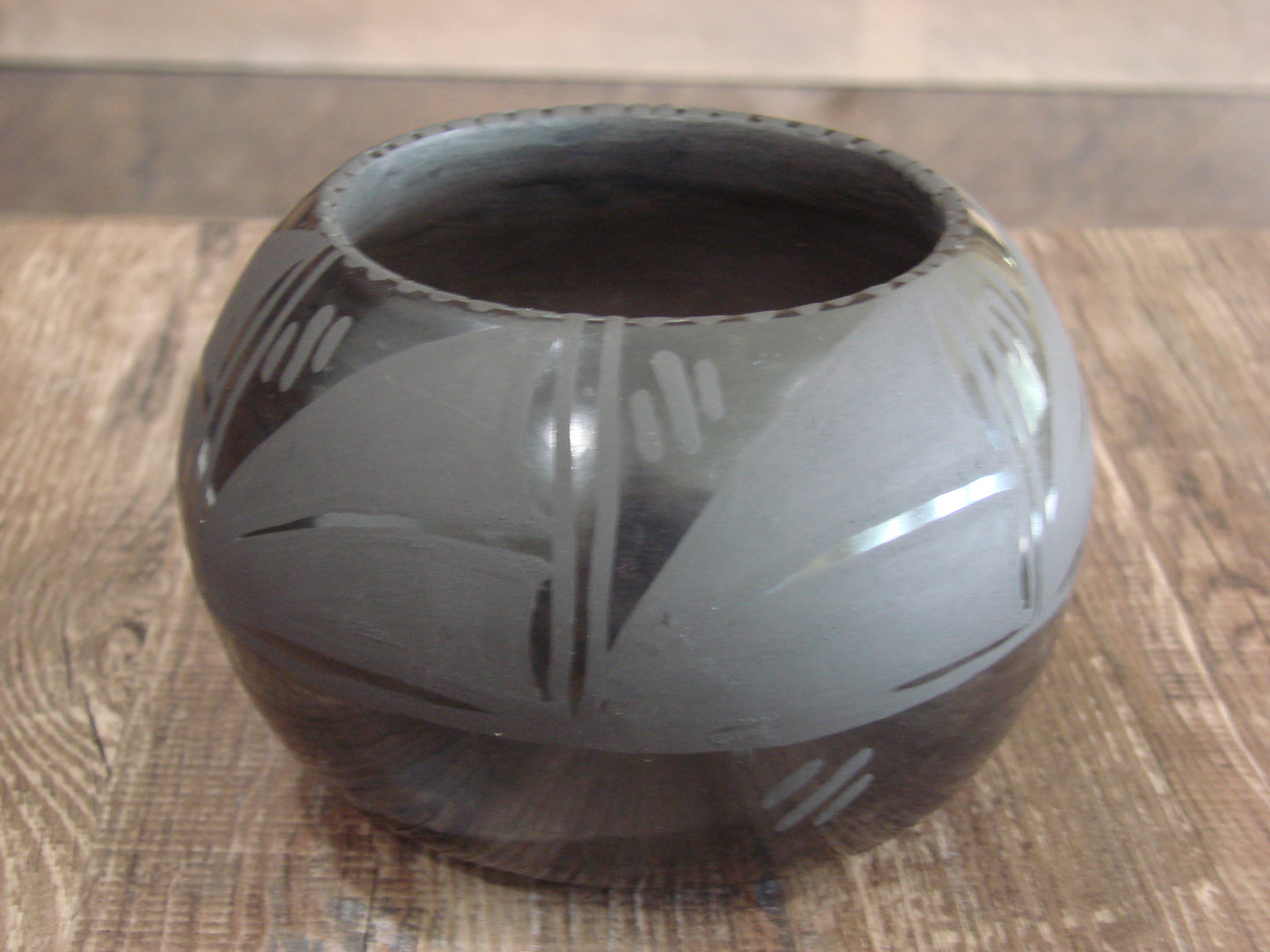 Native American Santa Clara Hand Coiled Clay Pottery by Pam S.