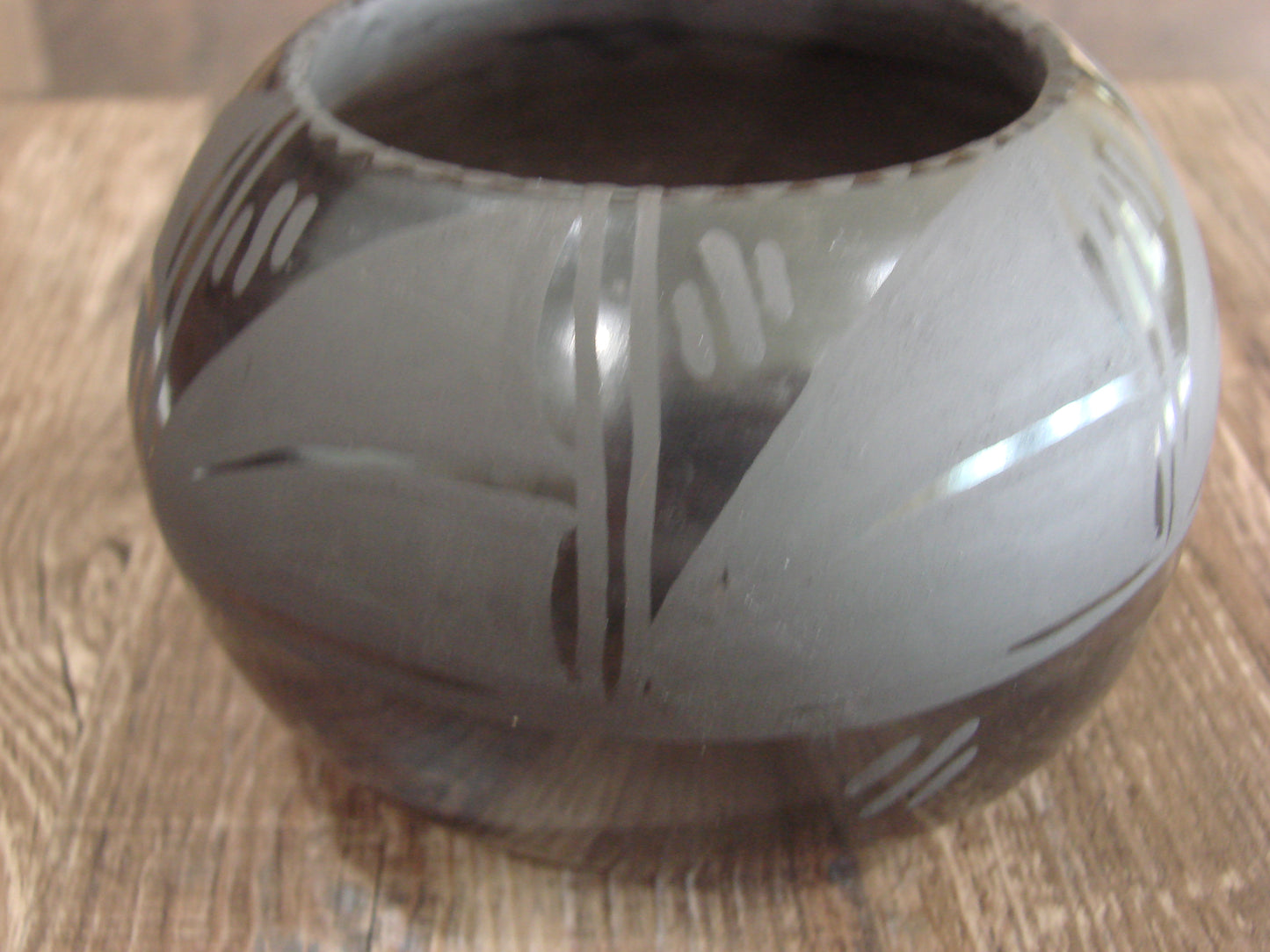 Native American Santa Clara Hand Coiled Clay Pottery by Pam S.