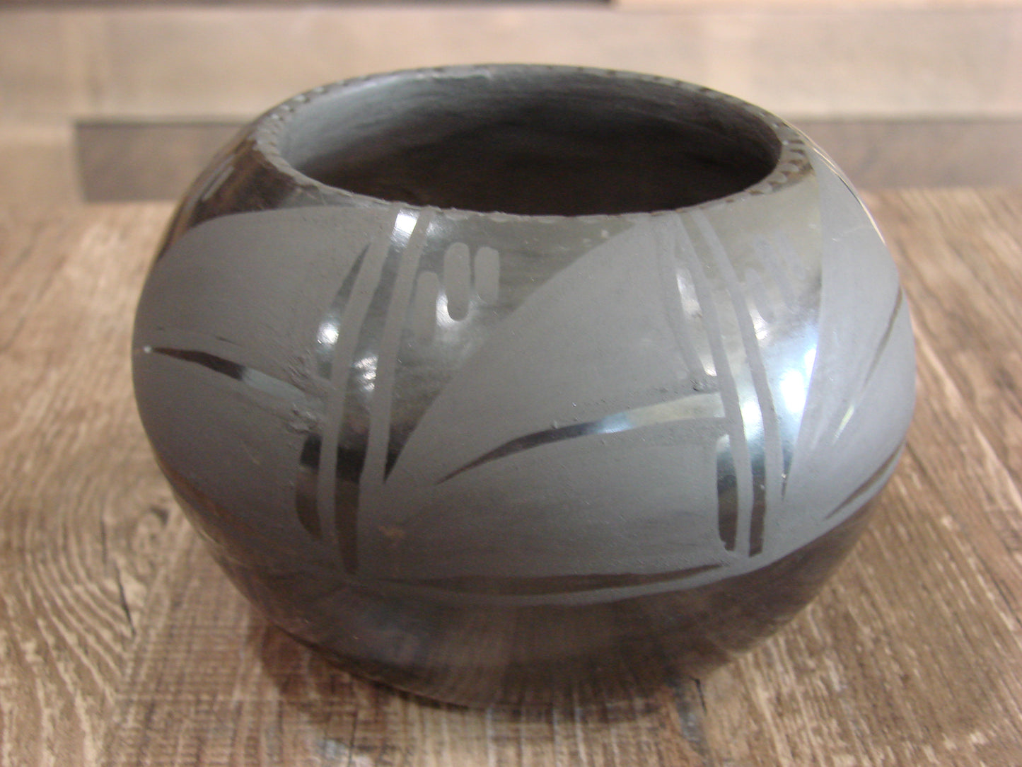 Native American Santa Clara Hand Coiled Clay Pottery by Pam S.