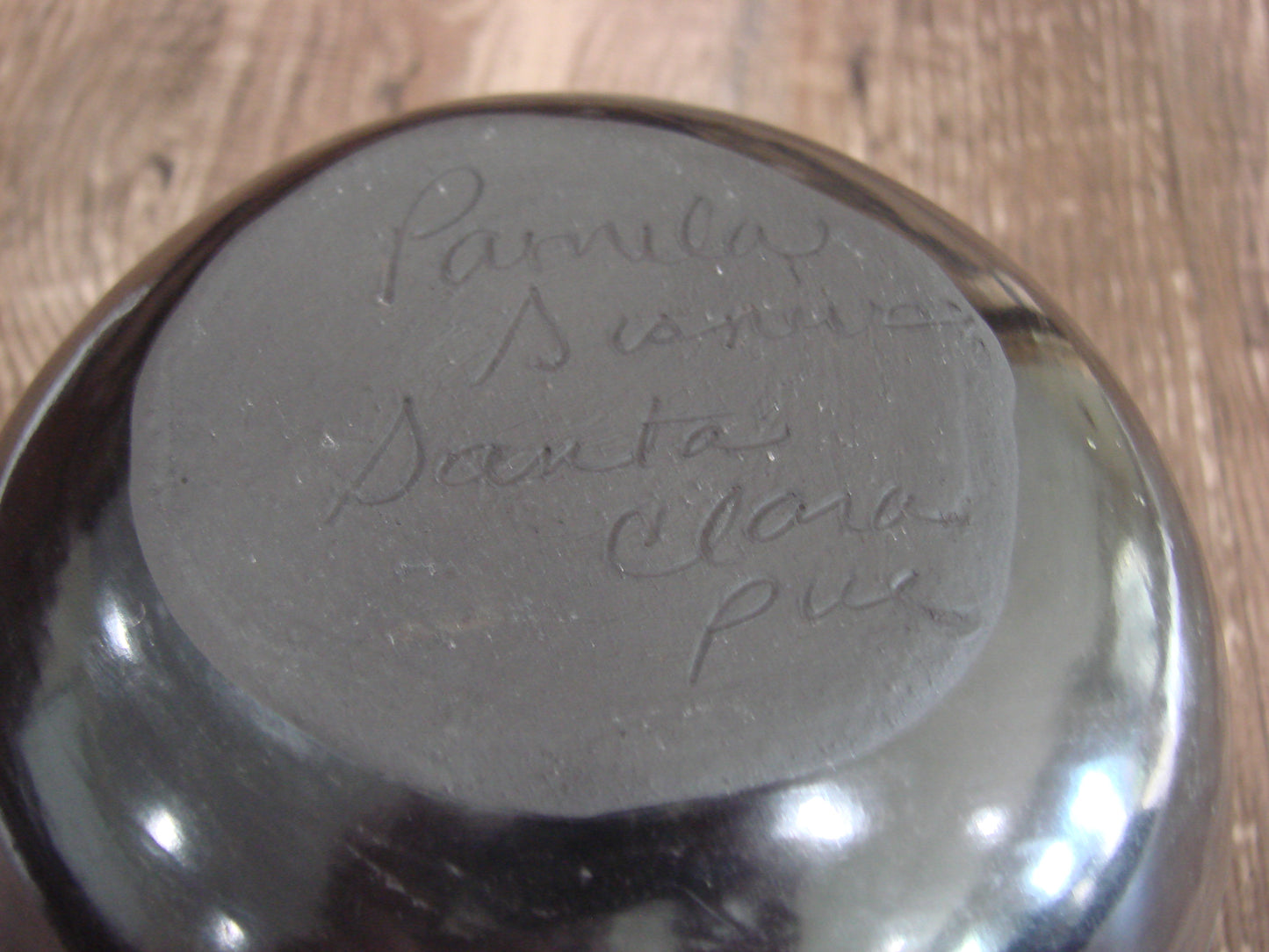 Native American Santa Clara Hand Coiled Clay Pottery by Pam S.