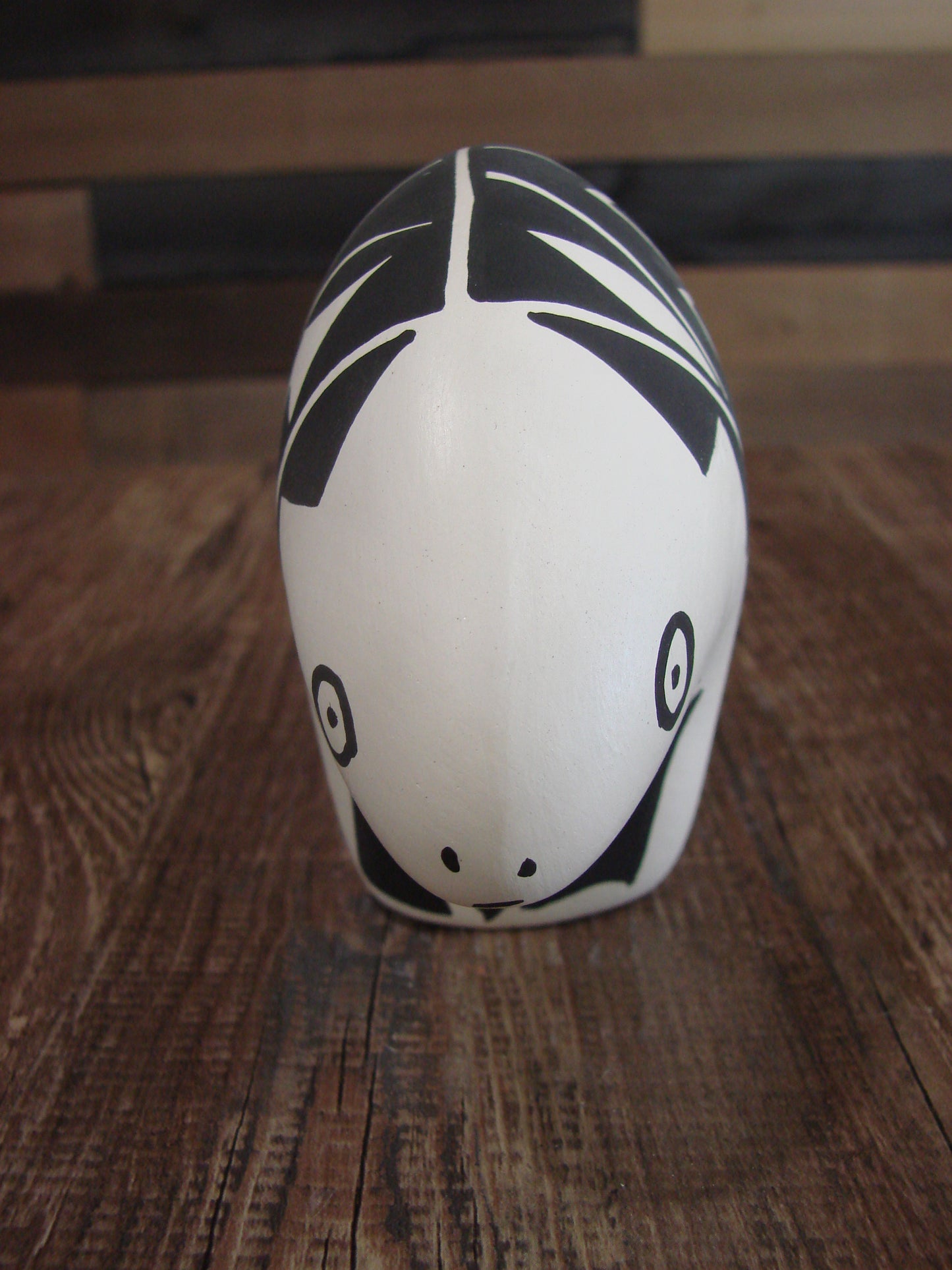 Native American Hand Painted Acoma Bear Pottery by Concho